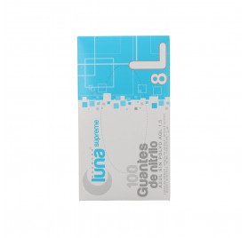 Luna Guantes Nitrilo Azul 100 U S/Polvo Grande