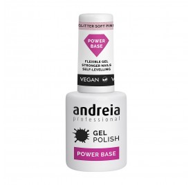 Andreia Professional Gel Polish Power Base Glitter Soft Pink 10,5 ml