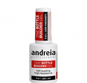 Andreia Professional One Bottle Builder Gel Gel Costruzione 3 in 1 Copertura Bassa Viscosità Nudo 14 ml