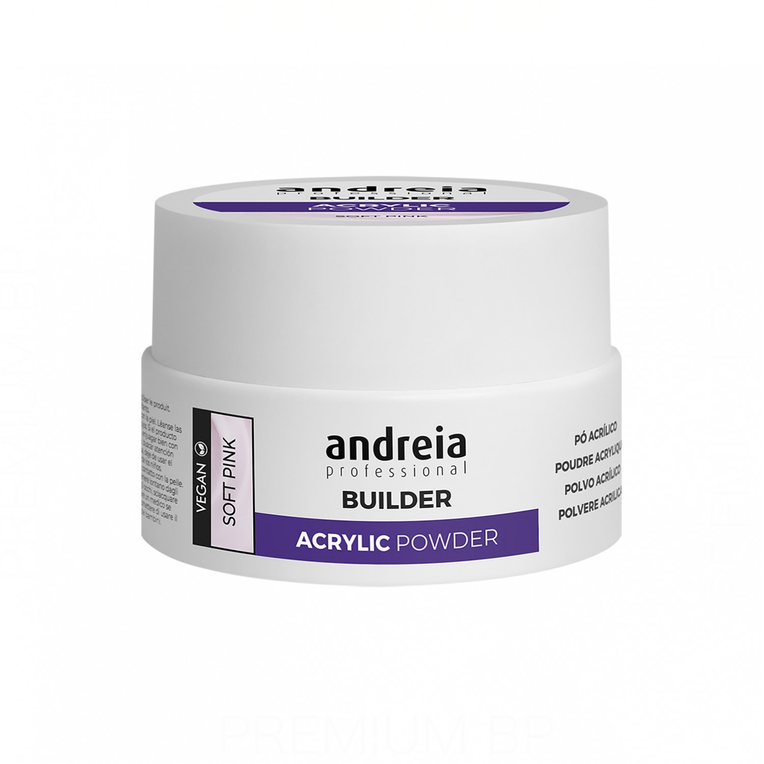 Andreia Professional Builder Acrylic Powder Polvos Acrilicos Soft Pink 20 g