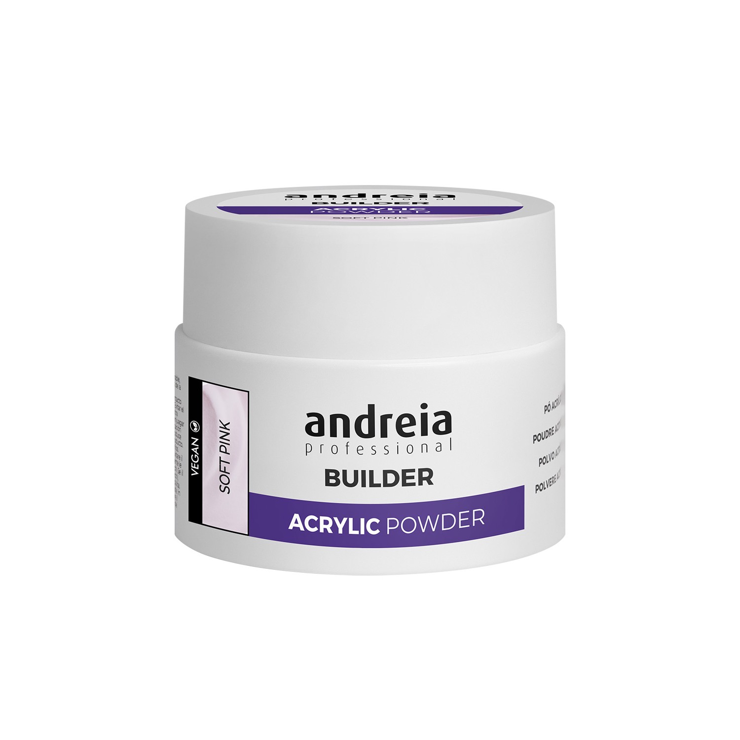 Andreia Professional Builder Acrylic Powder Polvos Acrilicos Soft Pink 35 g