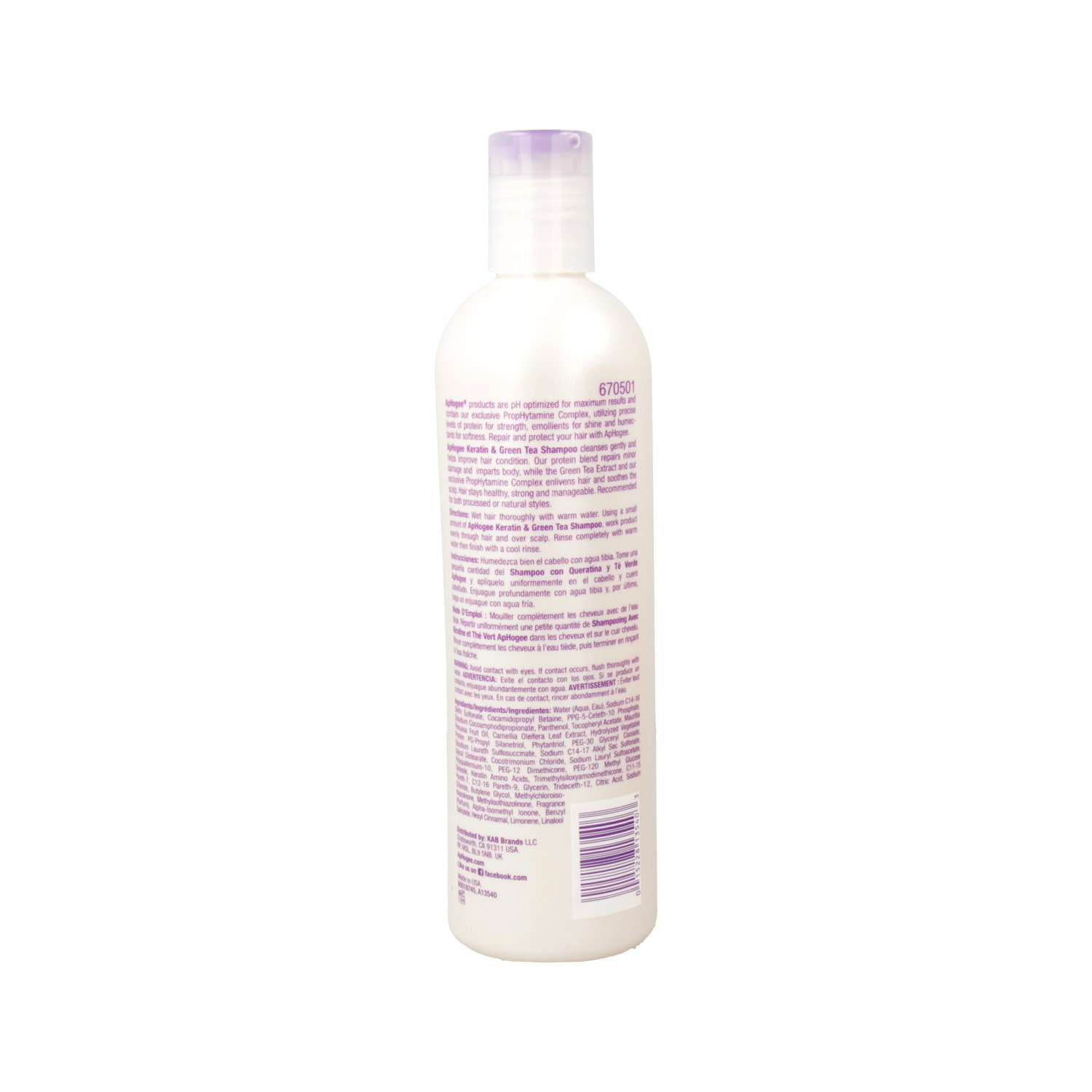 Aphogee Keratin & Green Tea Champú 355 ml