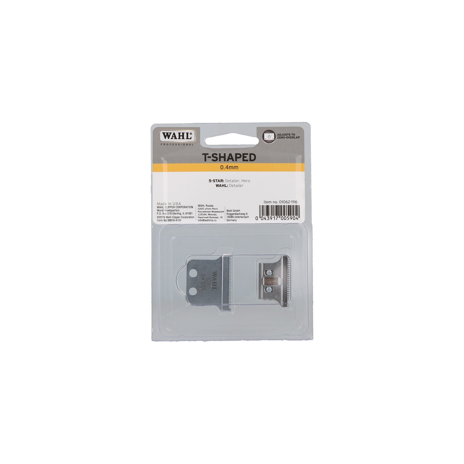 Wahl Cuchilla Detalle Forma T, Hero (01062-1116)