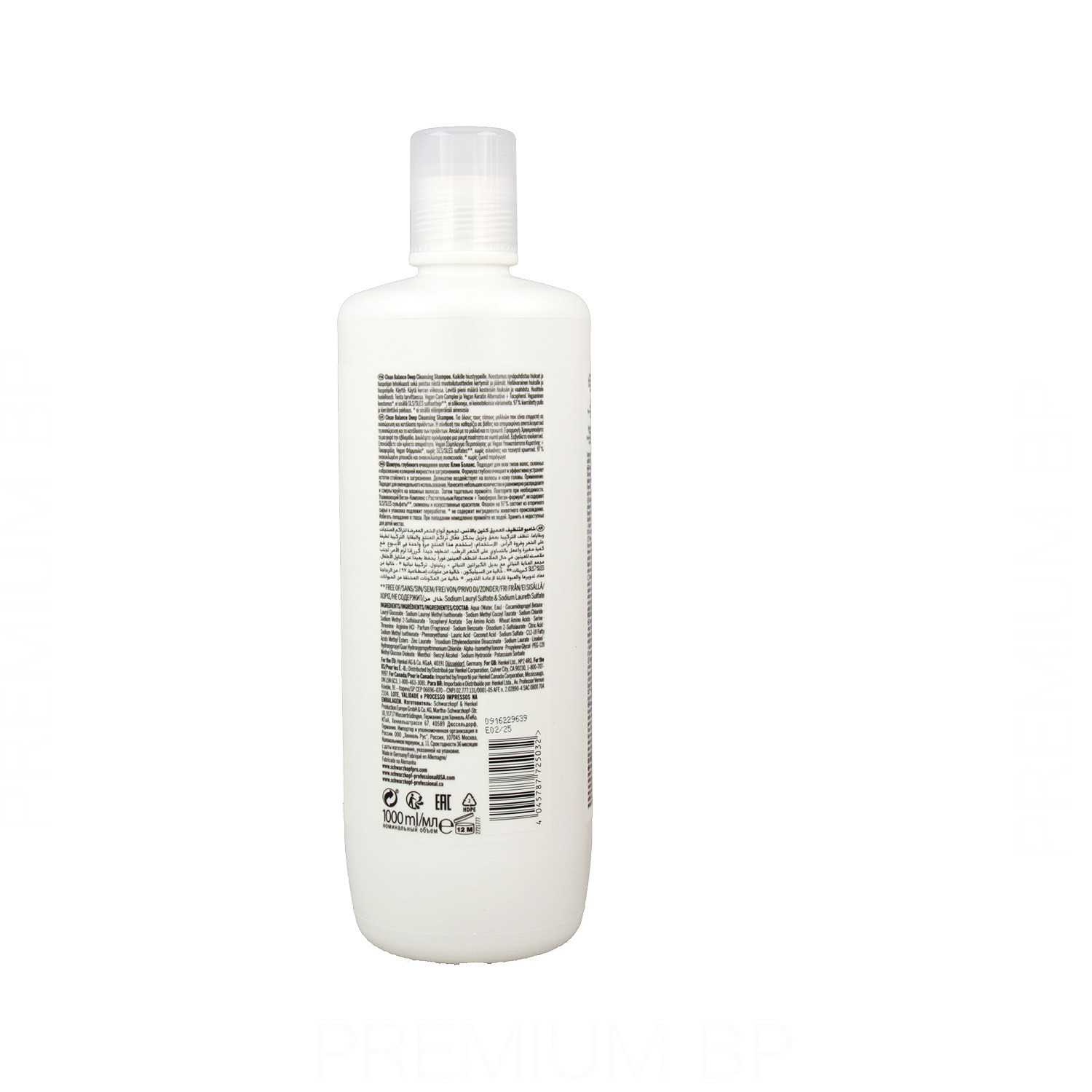 Schwarzkopf Bonacure Clean Balance Champú Tocopherol 1000 ml