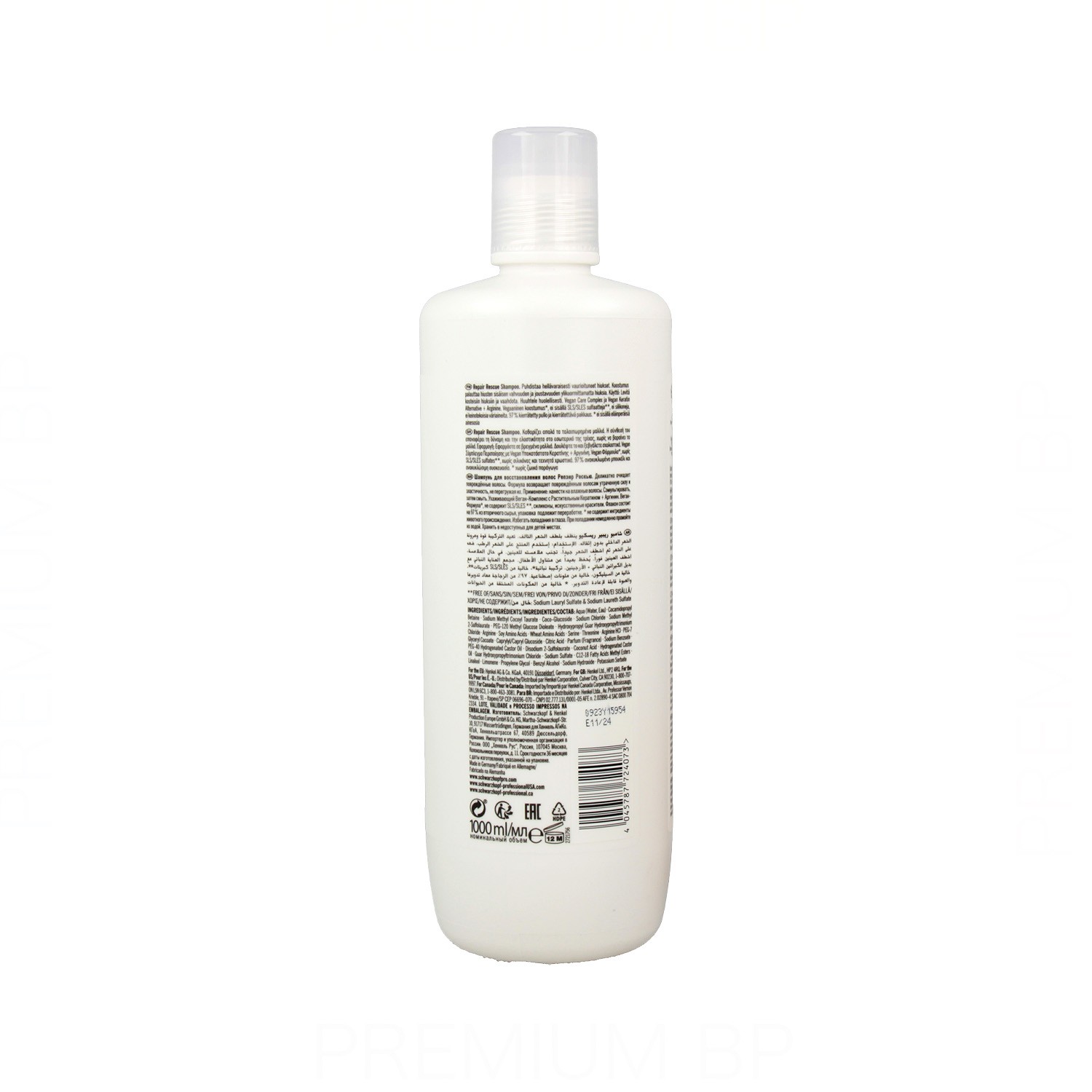 Schwarzkopf Bonacure Repair Rescue Champú Arginina 1000 ml