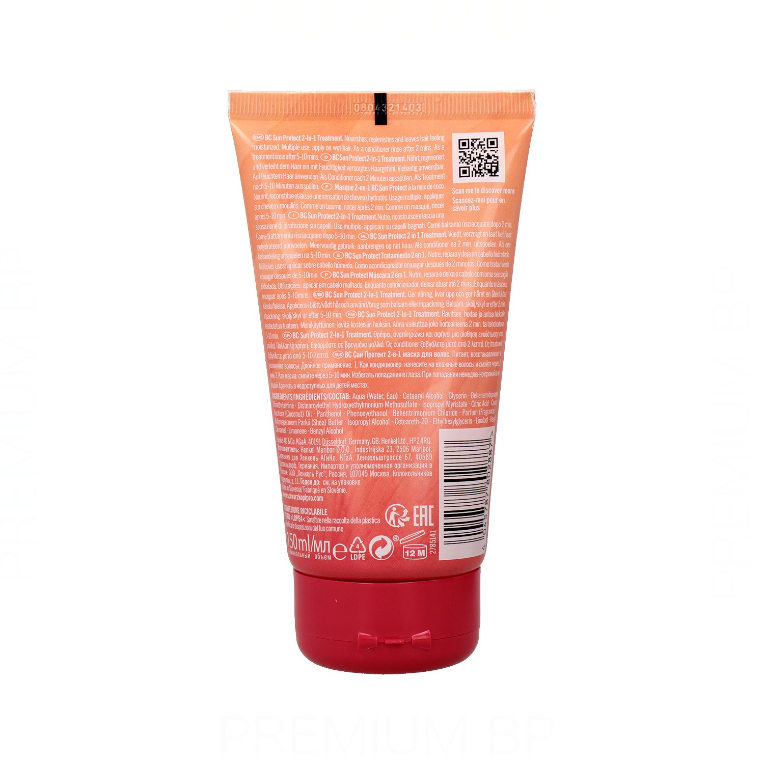 Schwarzkopf Bonacure Sun Protect 2 En 1 Tratamiento Coconut 150 ml