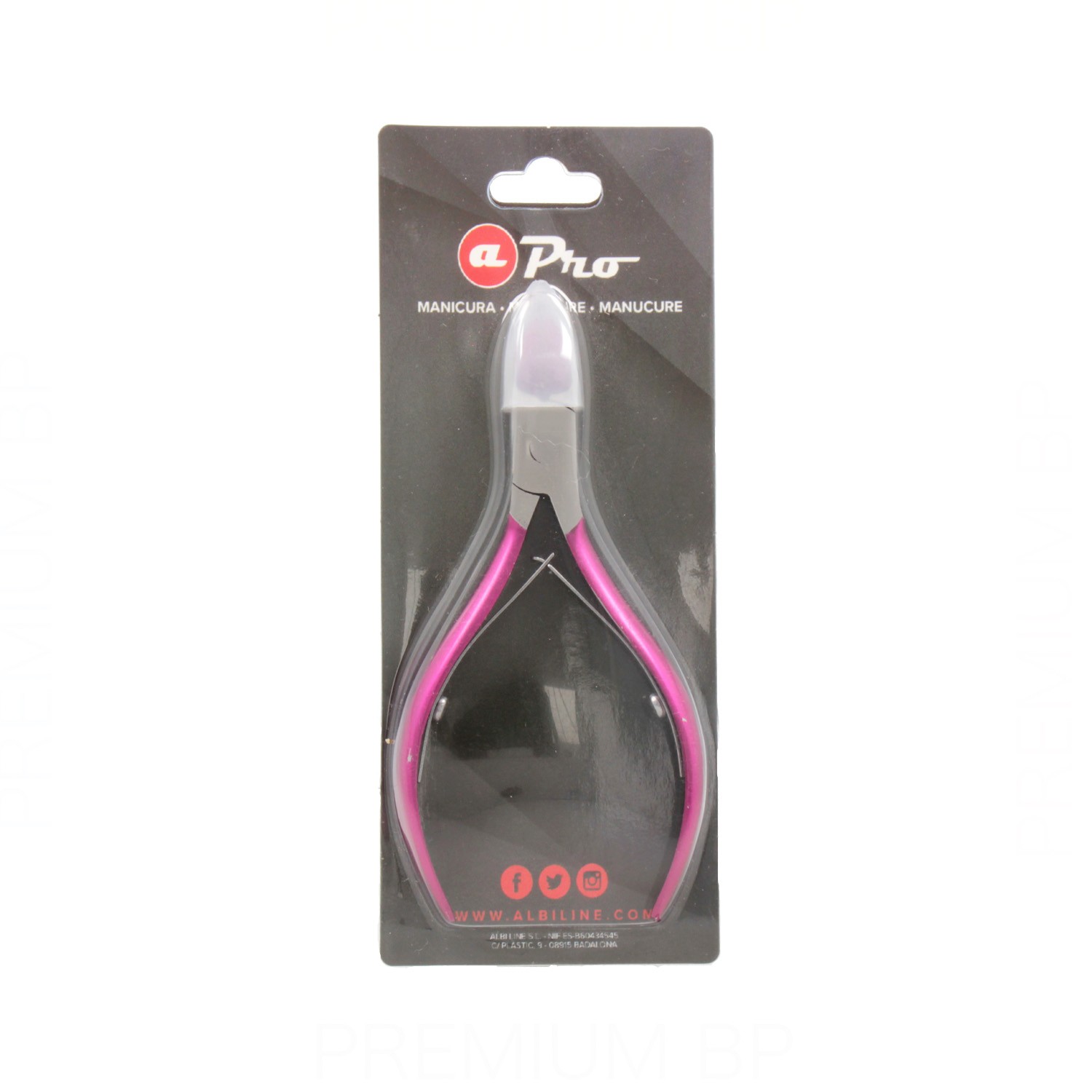 Albi Alicate Uñas Mano Pro Fucsia 10 cm