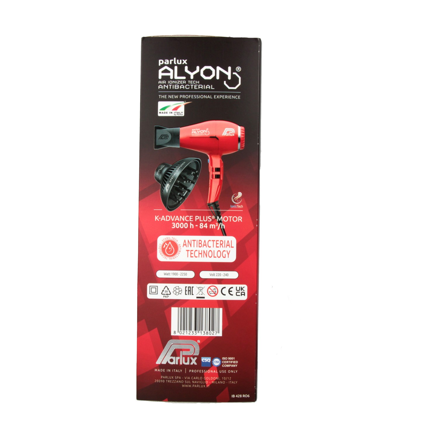 Parlux Alyon Secador Rojo Noche + Difusor Magicsense