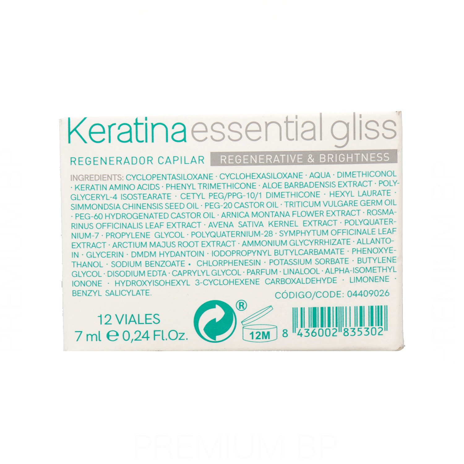 Exitenn Ampollas Keratin Essencial Gliss 12X7 ml