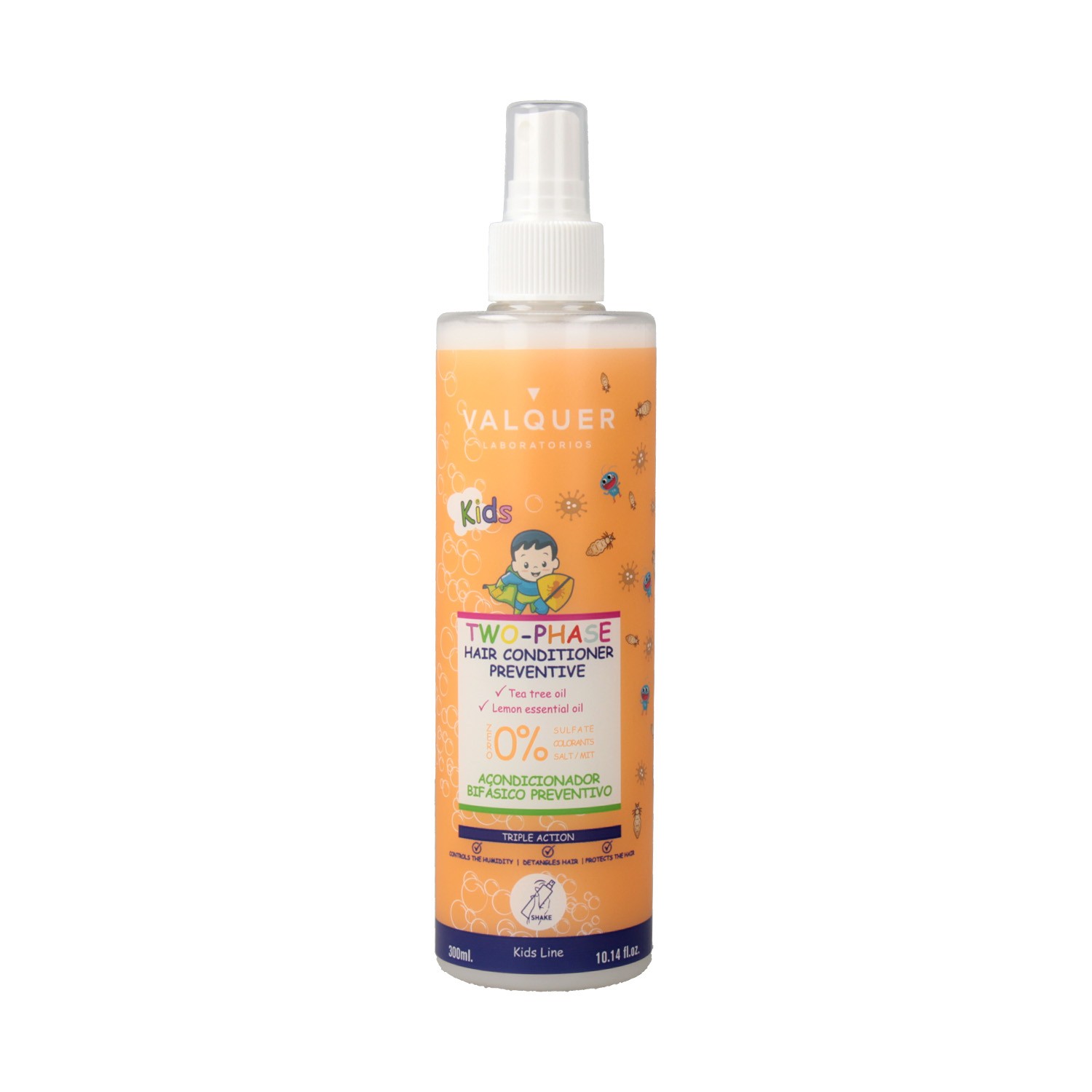 Valquer Kids Acondicionador Spray Infantil Bifásico 300 ml (0% Sulfato)