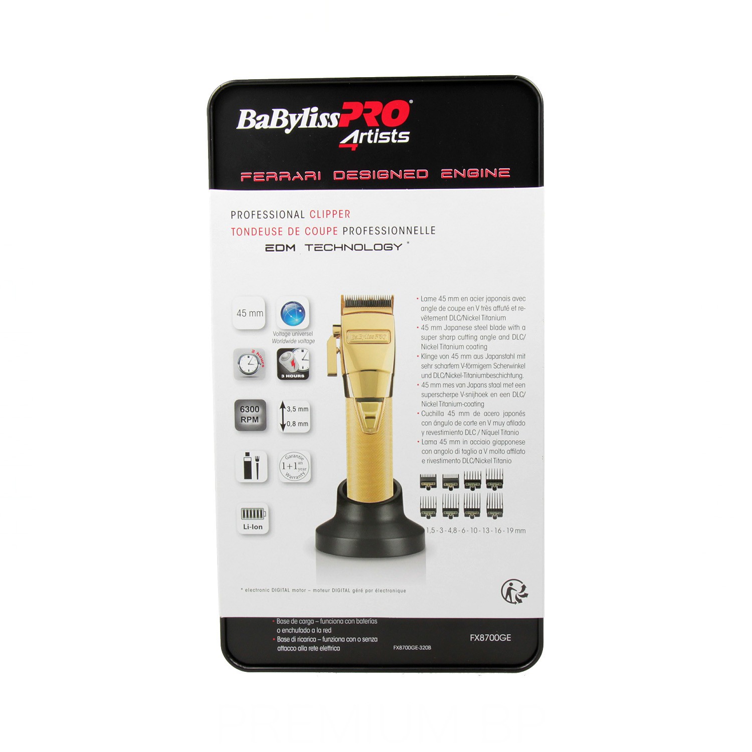 BabyLiss Metal Clipper Ferrari Digital Motor Goldfx