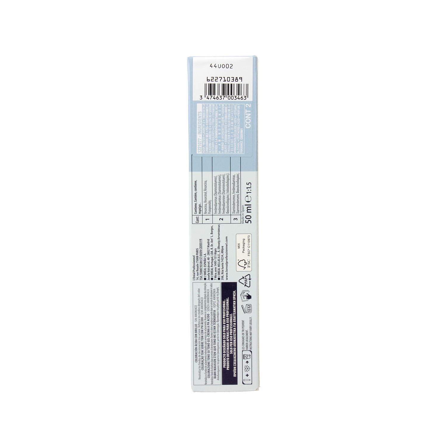 Loreal Dia Light Tinte Sin Amoníaco 50 ml Color 8.11