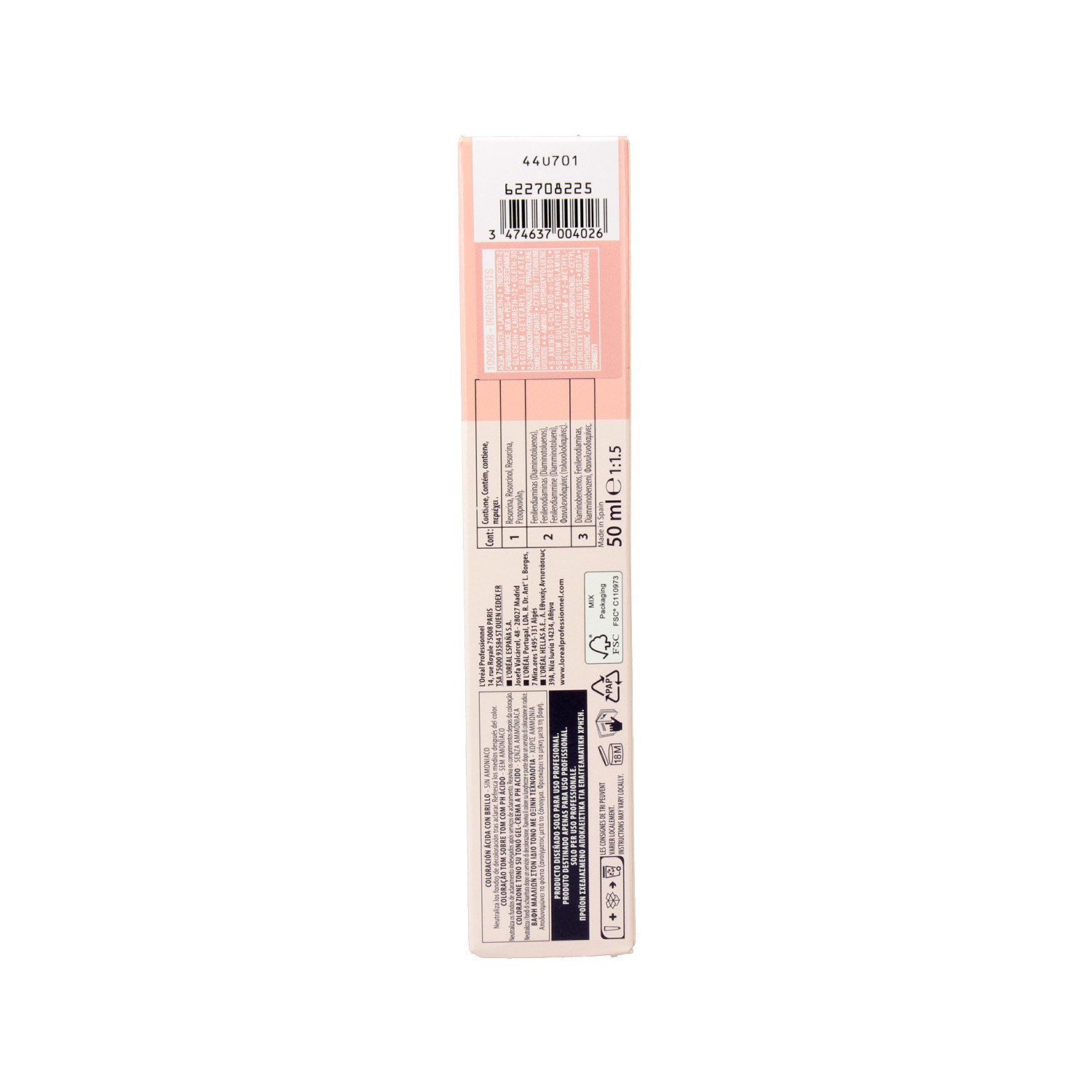 Loreal Dia Light Tinte Sin Amoníaco 50 ml Color 7.40