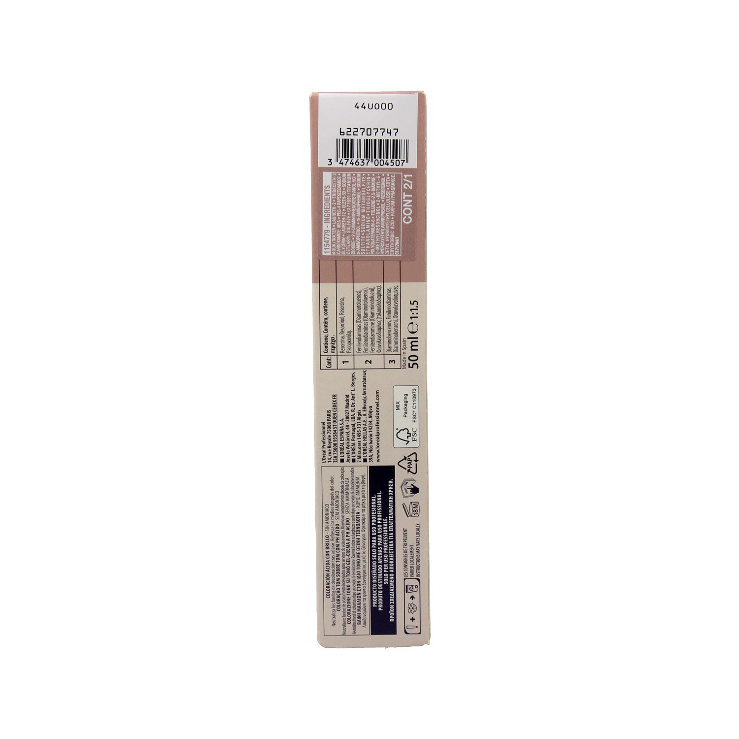 Loreal Dia Light Tinte Sin Amoníaco 50 ml Color 7.8