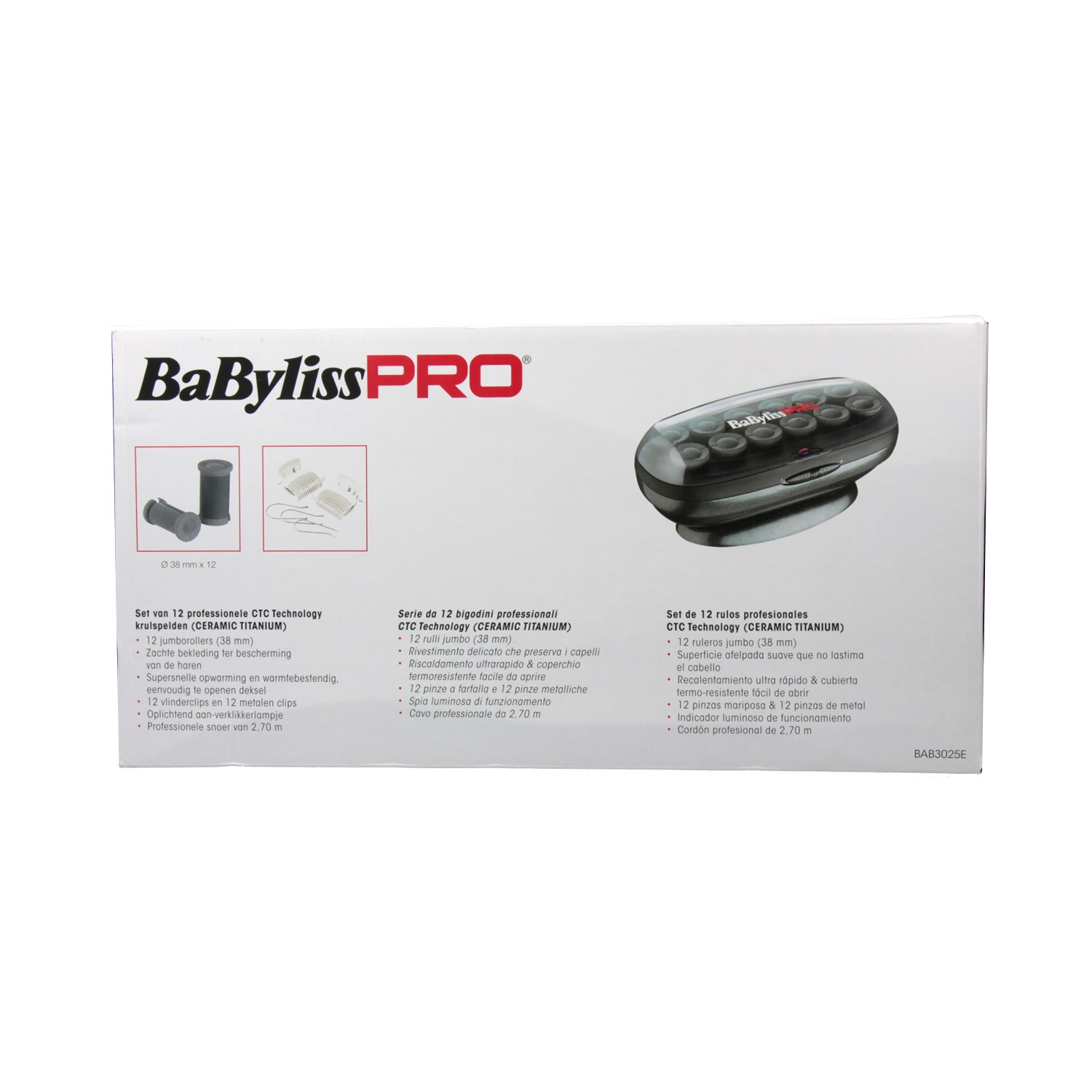 Rolos Jumbo Babyliss Pro Set 12X38 mm