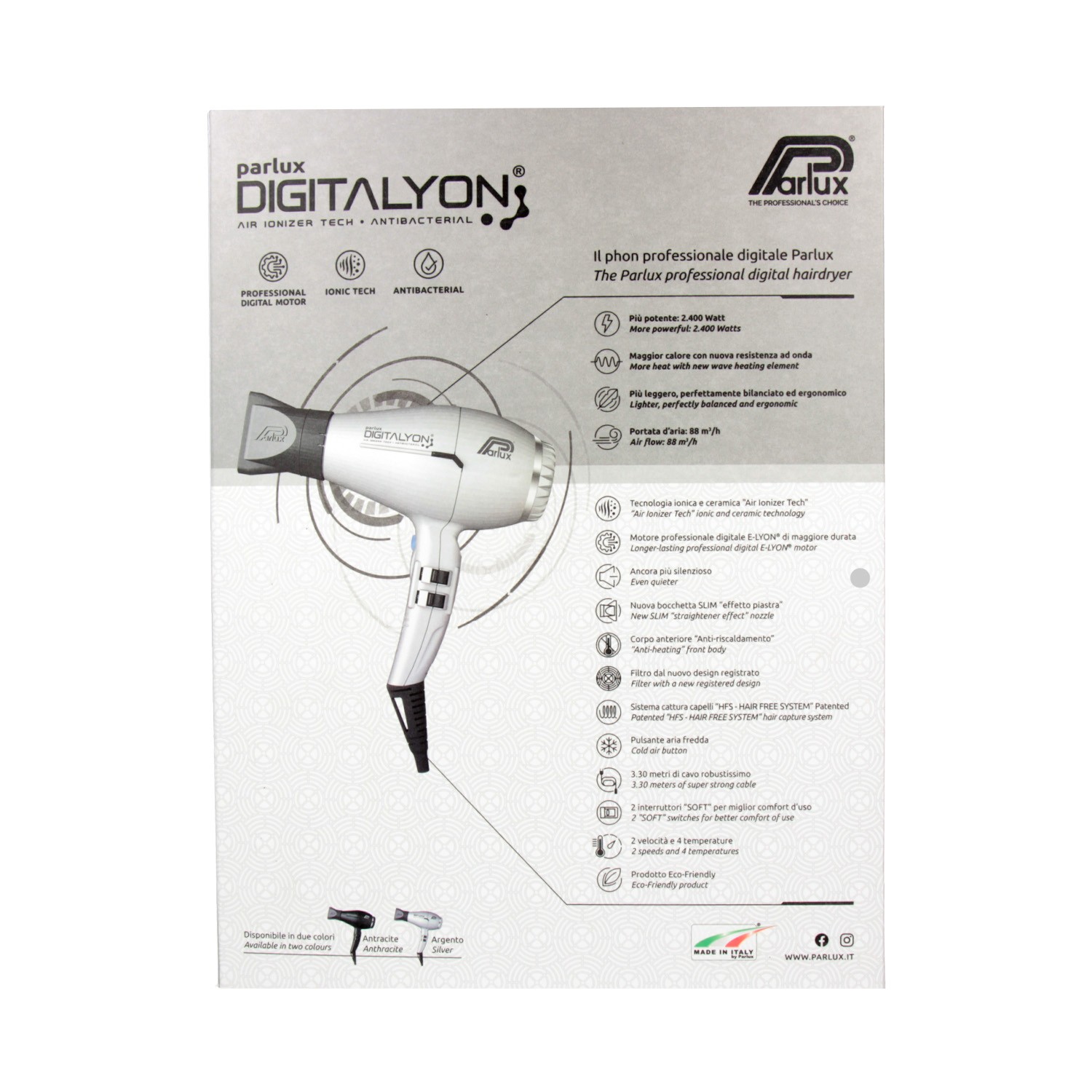 Parlux Secador Digitalyon Plata