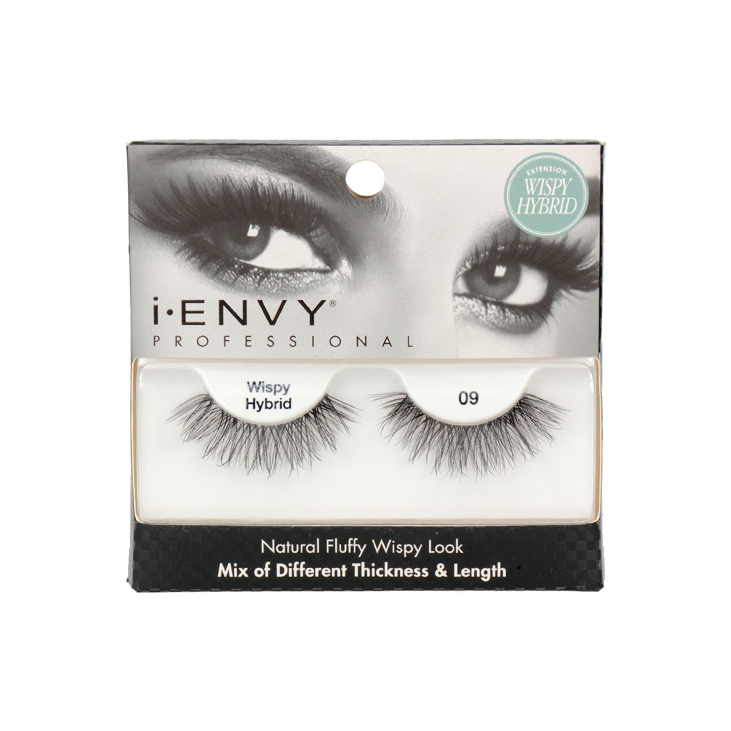 Ciglia a fascia ibrida I Envy Strip Lash/Wispy 09