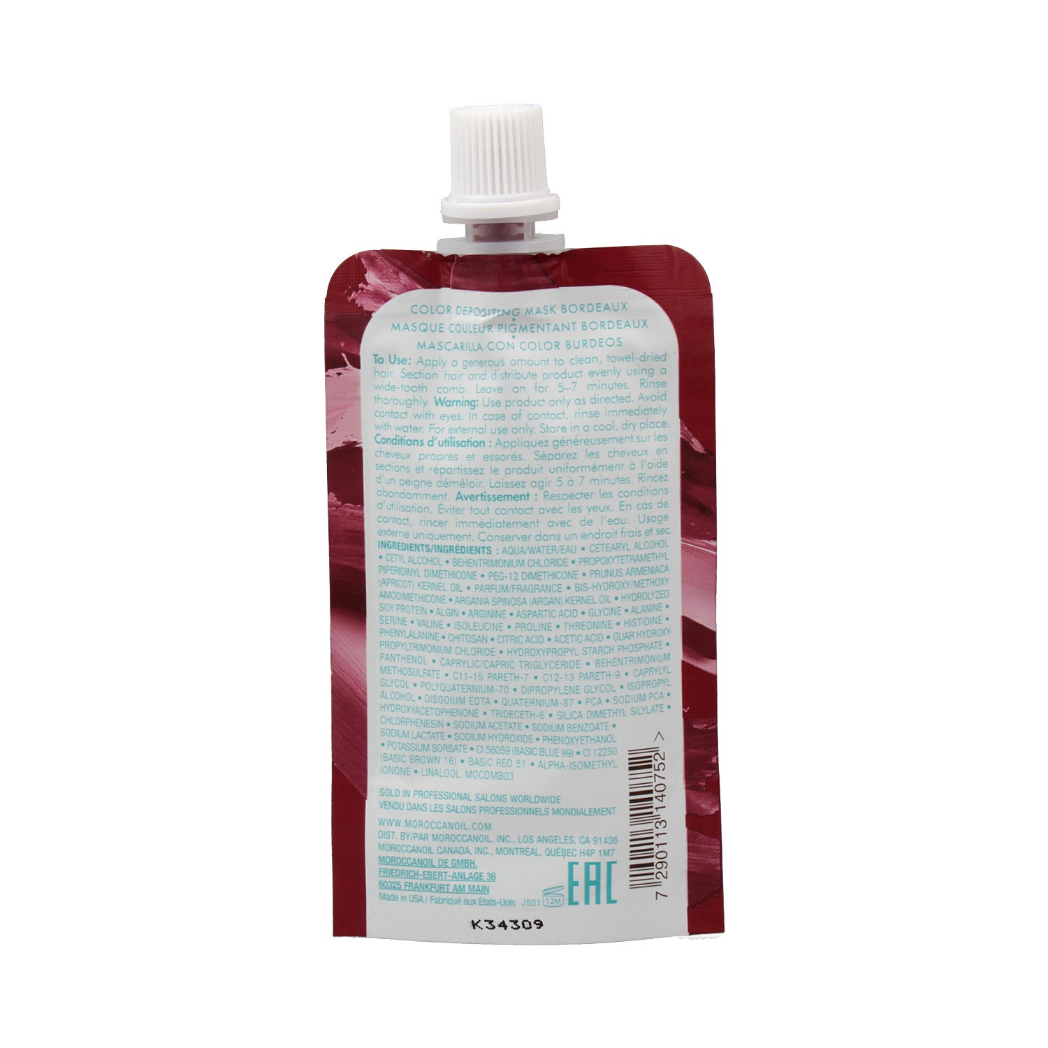 Moroccanoil Color Depositing Bordeaux Mascarilla 30 ml