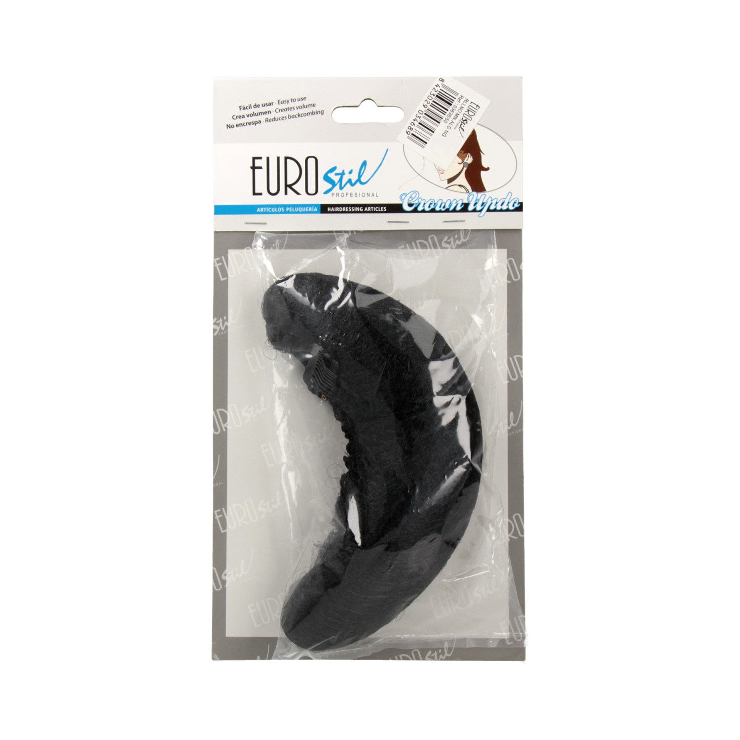 Eurostil Relleno Moño Grande Alargado Negro Eurostil Relleno Moño Grande Alargado Negro