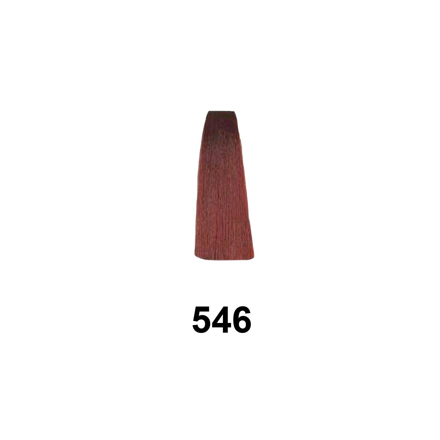 Exitenn Couleur Creme 60ml, Couleur 546 Châtain Clair Coivre Rougeâtre