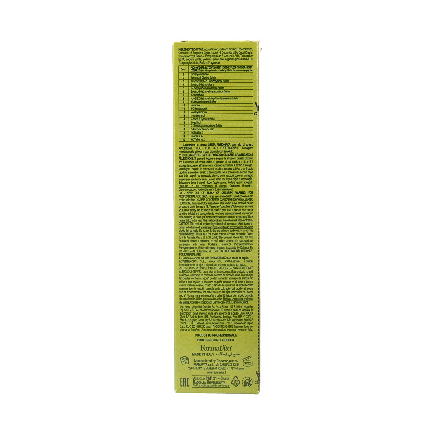 Farmavita B Life Color 2 0 Sin Amoniaco 100 Ml