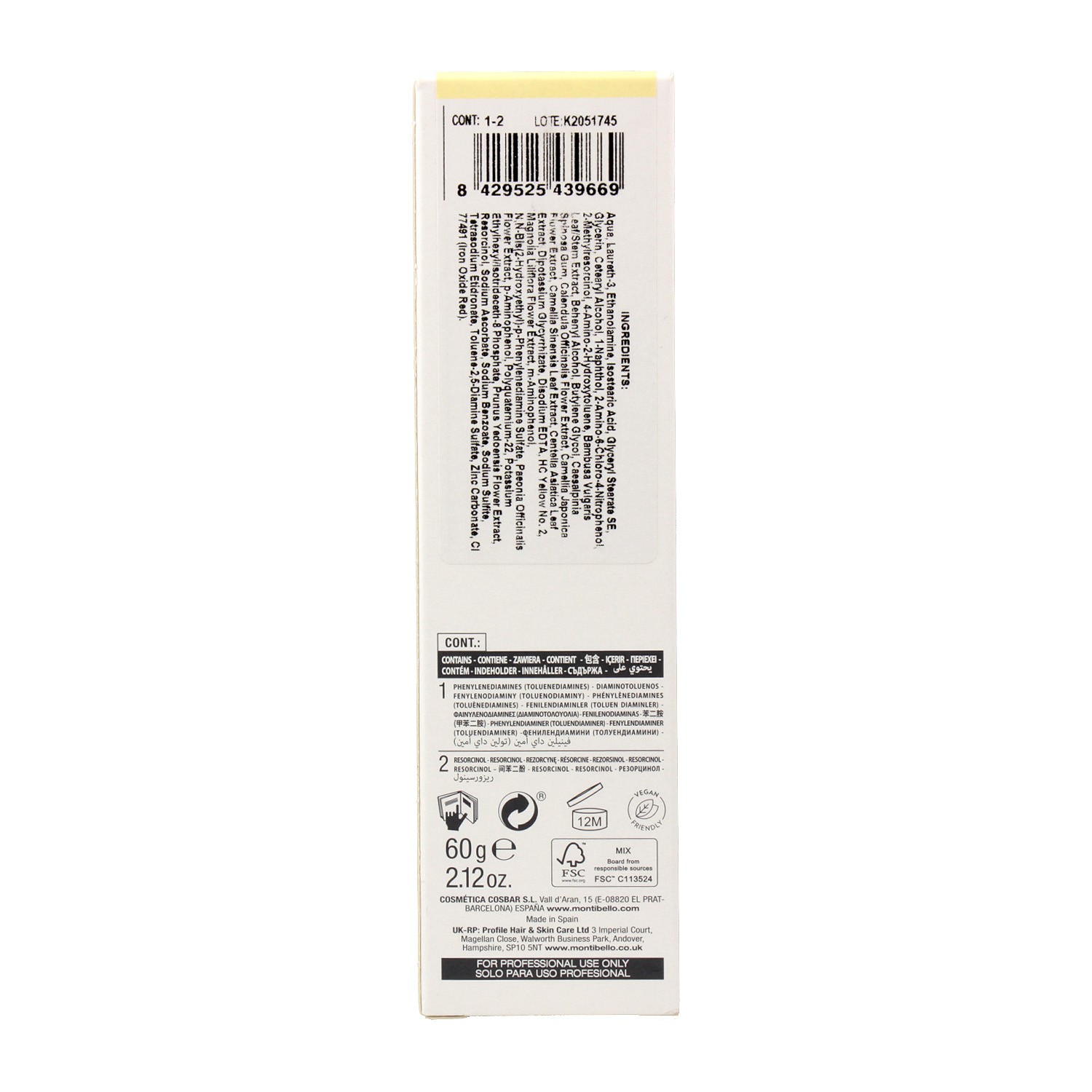 Montibello Dénuée Ammonia Free 6.61