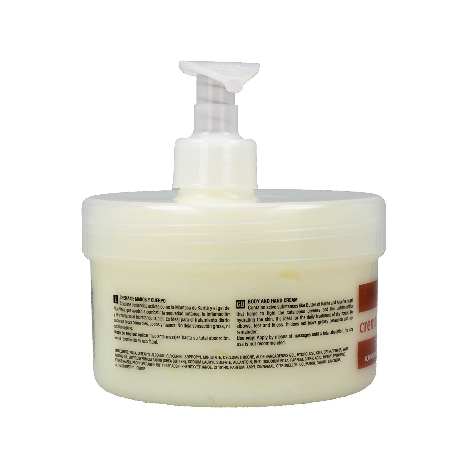 Risfort Aloe vera Manos Y Cuerpo Crema 500 ml