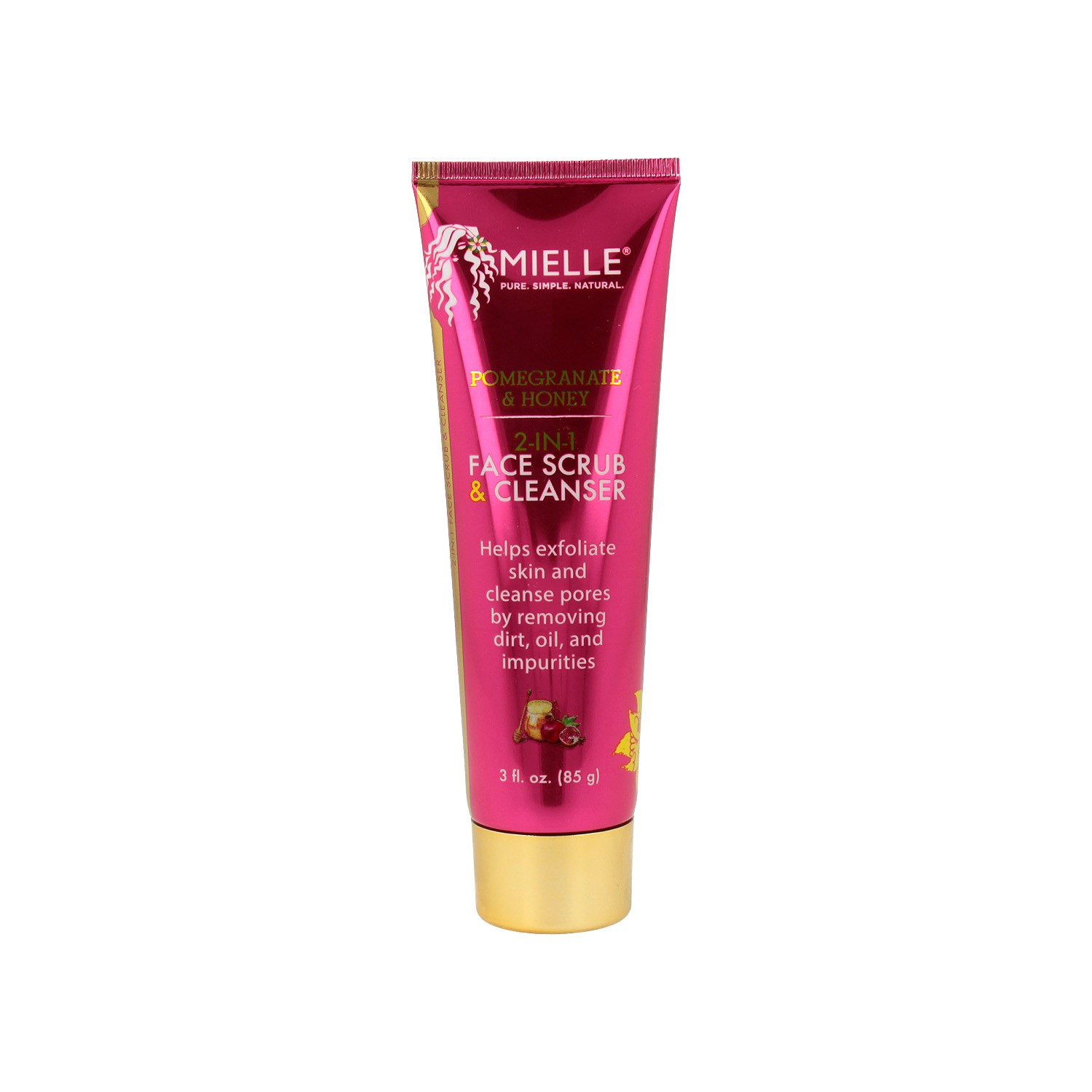 Mielle Pomegranate Honey 2 In 1 Face Cleanser Exfoliante limpiador 85 gr