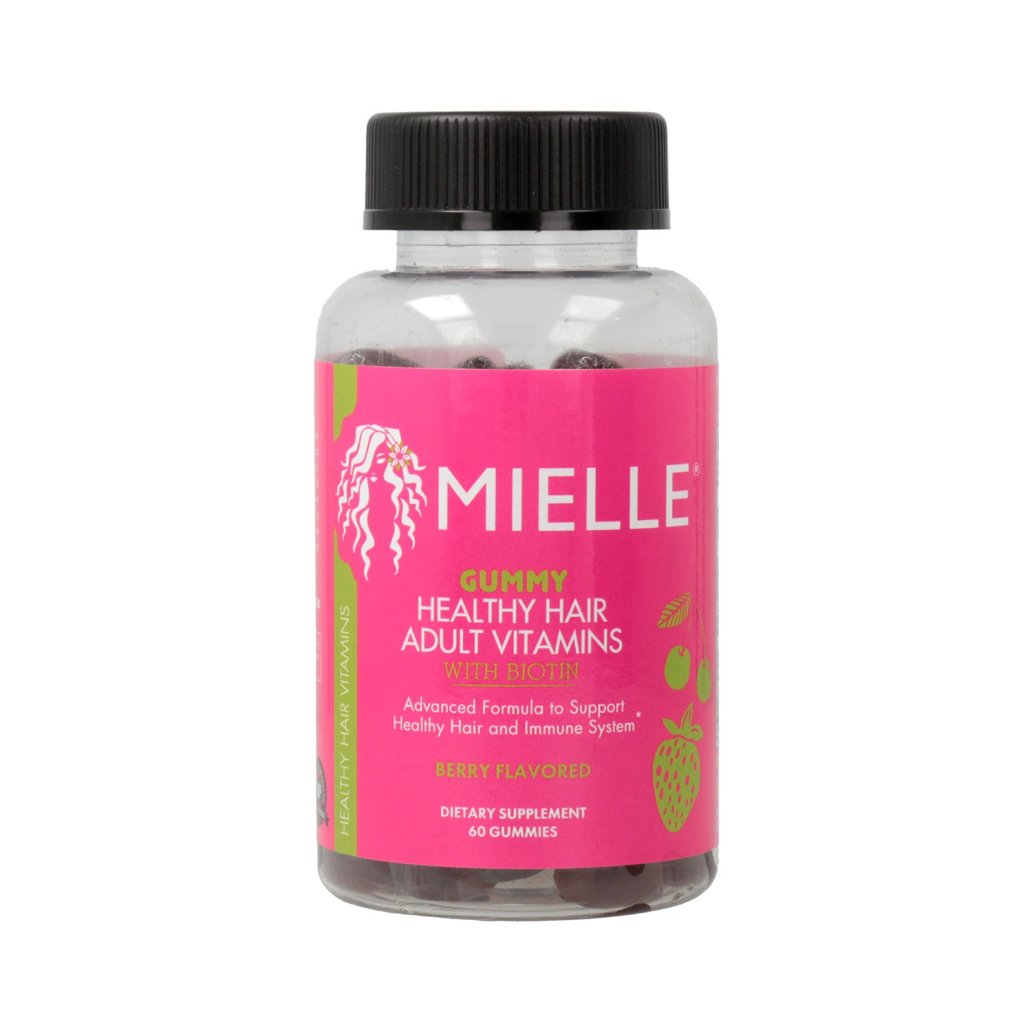 Mielle Healthy Hair Adult Vitamins With Biotin Berry Flavored 60 Gummy