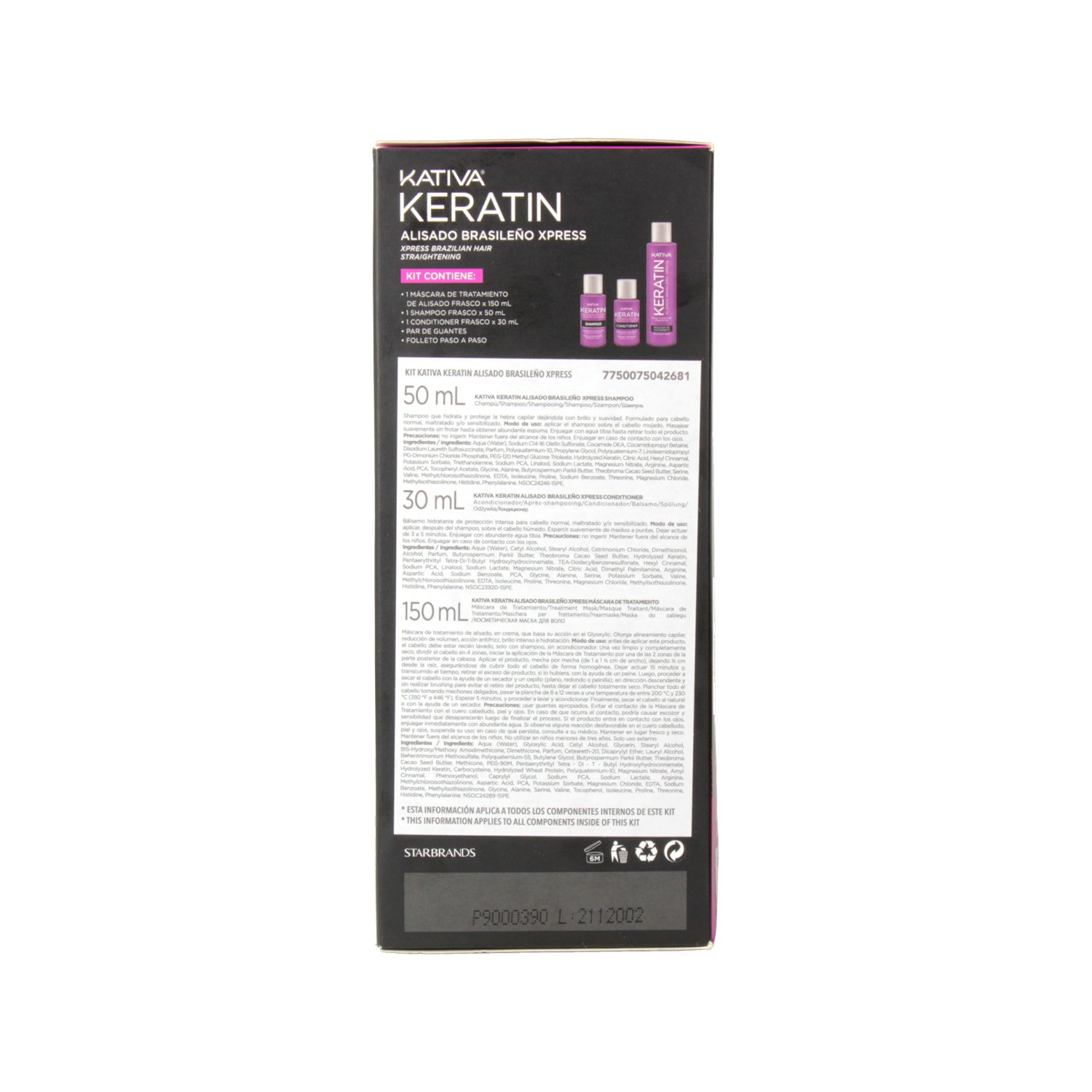 Kativa Keratin Alisado Brasileño Express Kit 150 ml