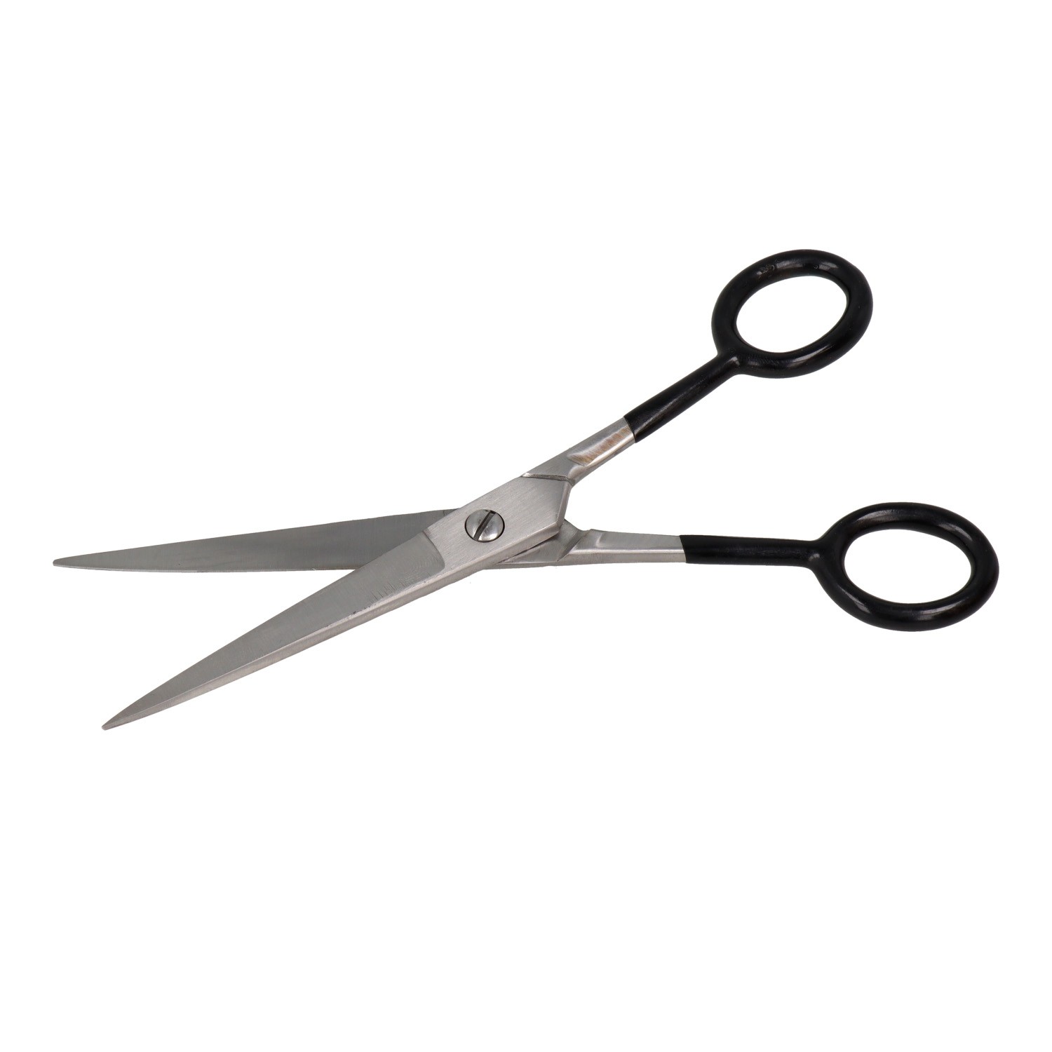 Zenish Tijera Professional Metal Silver Mango Negro 7"