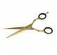 Zenish Tijera Profesional Metal Oro/Negro 6"