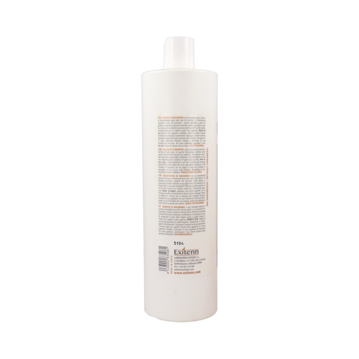 Exitenn Macadamia Shampoo 1000 ml