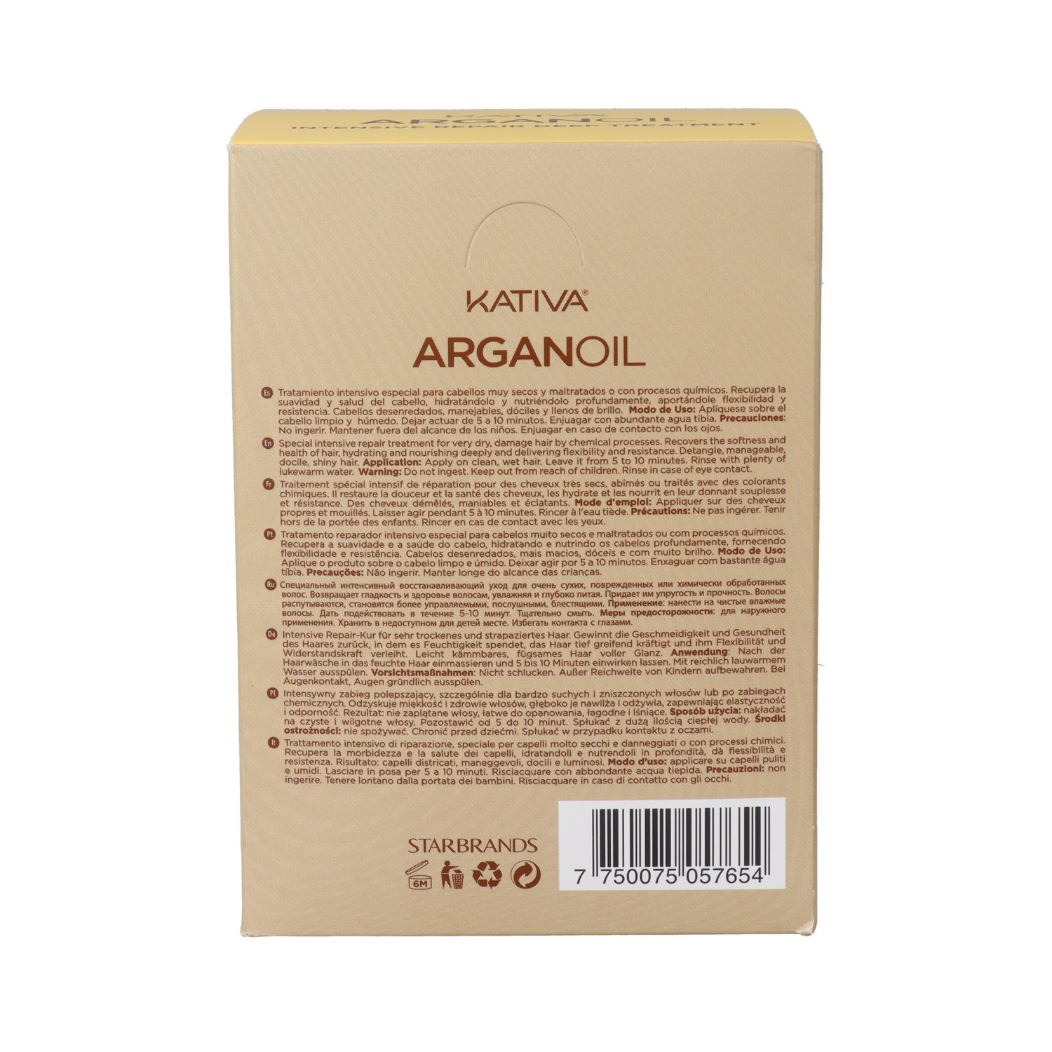 Kativa Argan Oil Intensive Repair Tratamiento 12x50 gr