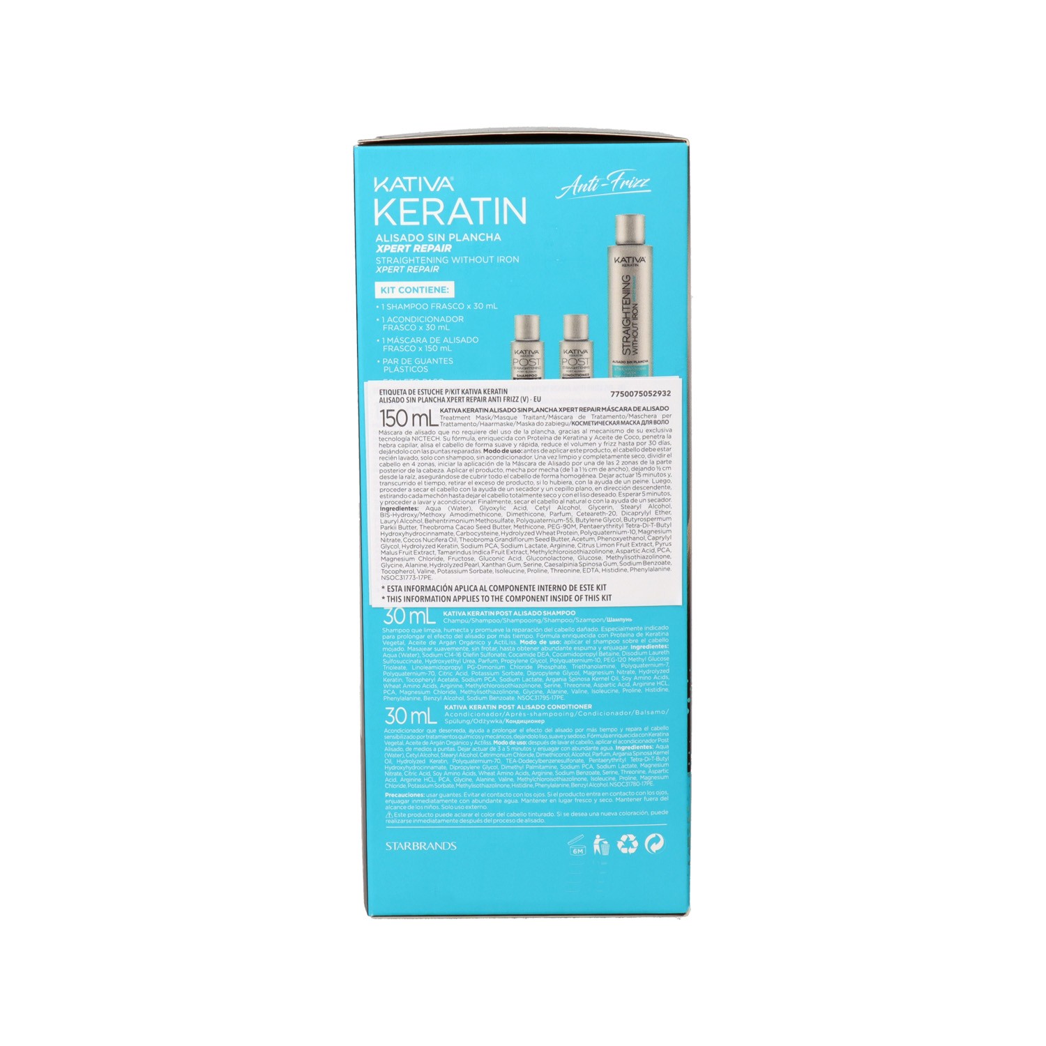 Kativa Keratin Raddizzatura Senza Piastra Xpert Repair Kit