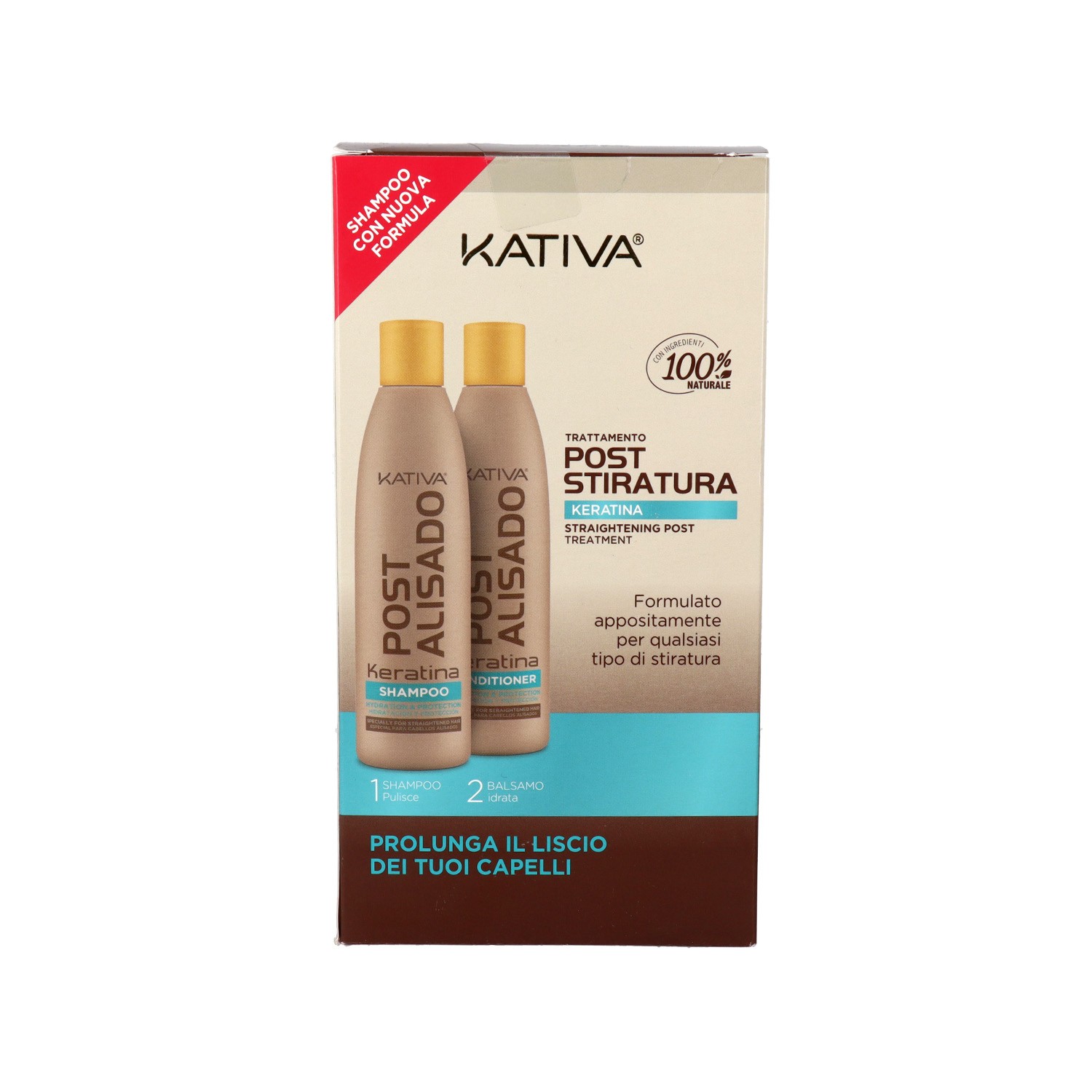 Kativa Post Alisador Keratin Champú + Acondicionador Kit Kativa Post Alisador Keratin Champú + Acondicionador Kit