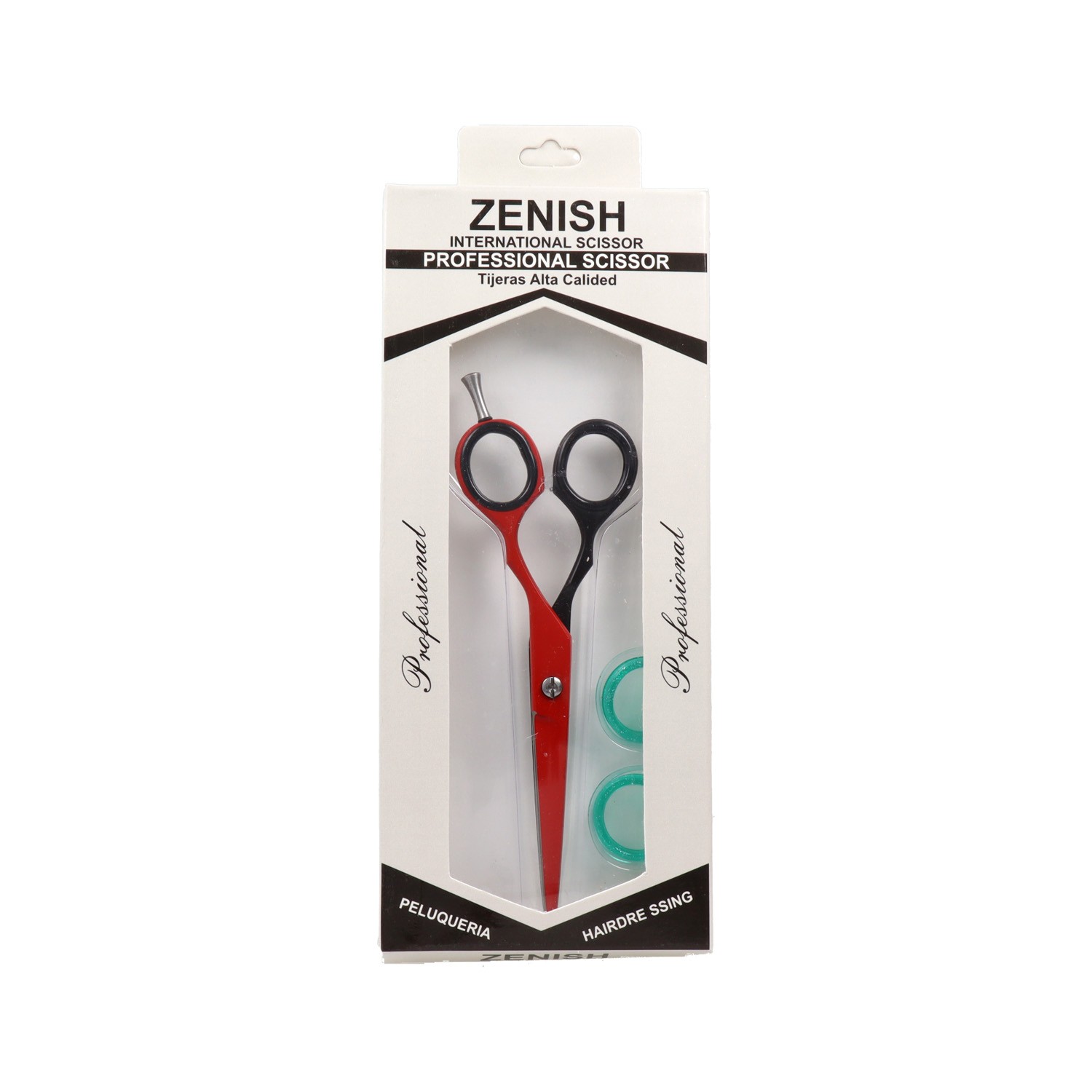 Zenish Professional Scissors Metal Red Black 6"