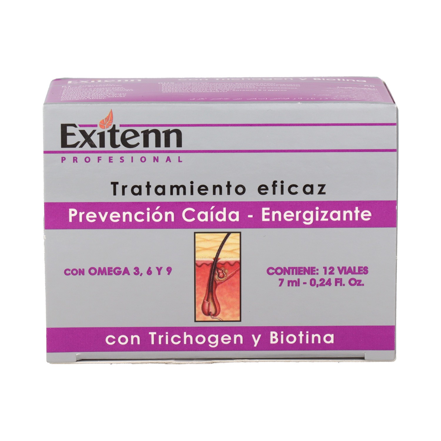 Exitenn Energizante Con Trichogen Y Biotina Ampollas 12 X 7 ml