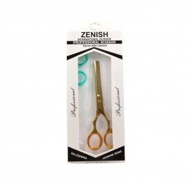 Zenish Tijera Profesional Dentada Dorada 6"