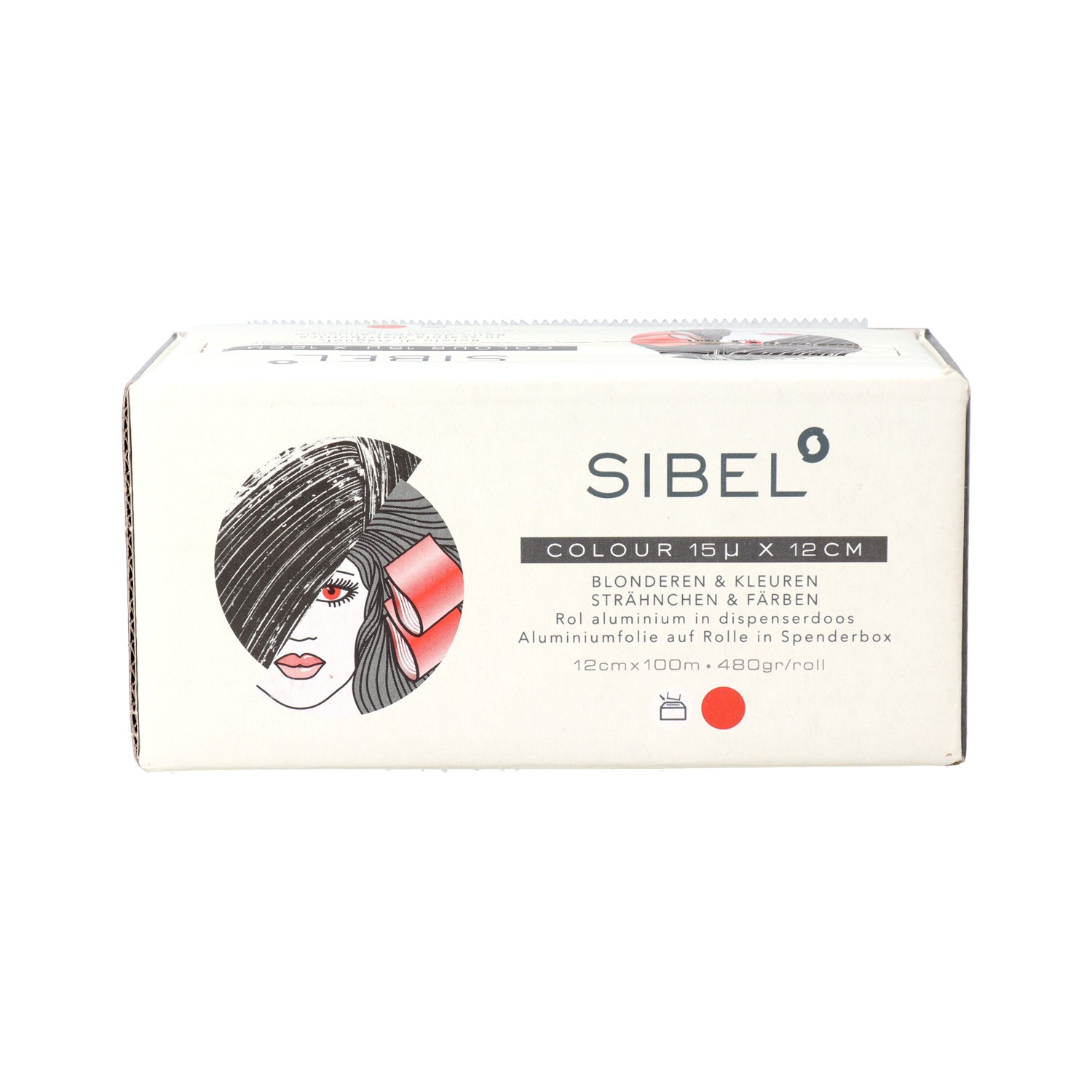 Sinelco Sibel High Light Papel Aluminio Rojo 15 X 12 X 100