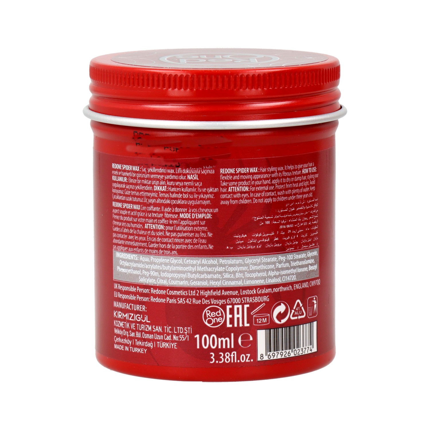 Cera de Cabelo de Aranha Red One Passionate 100ml