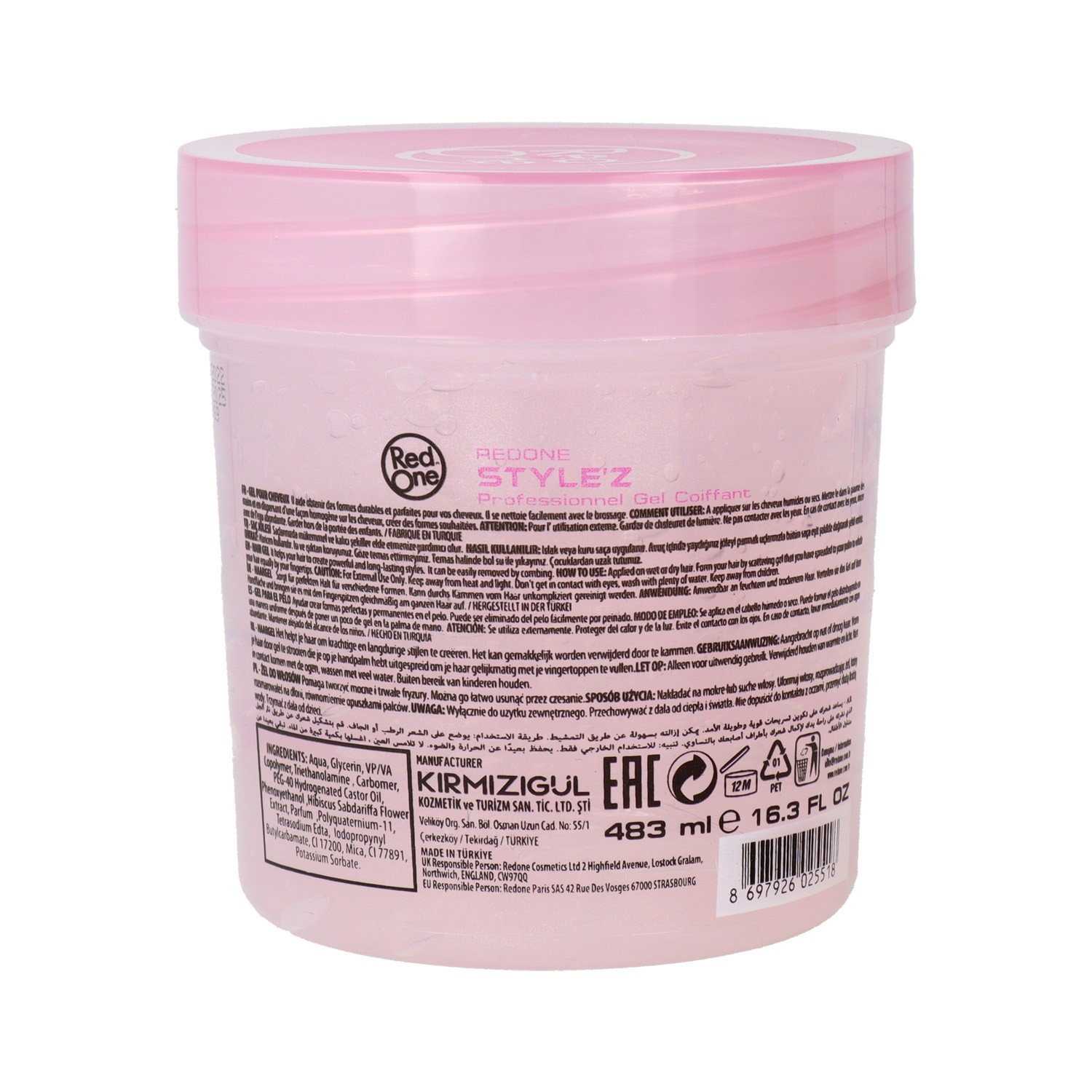 Red One Gel Fijador Curl Wave 483 ml