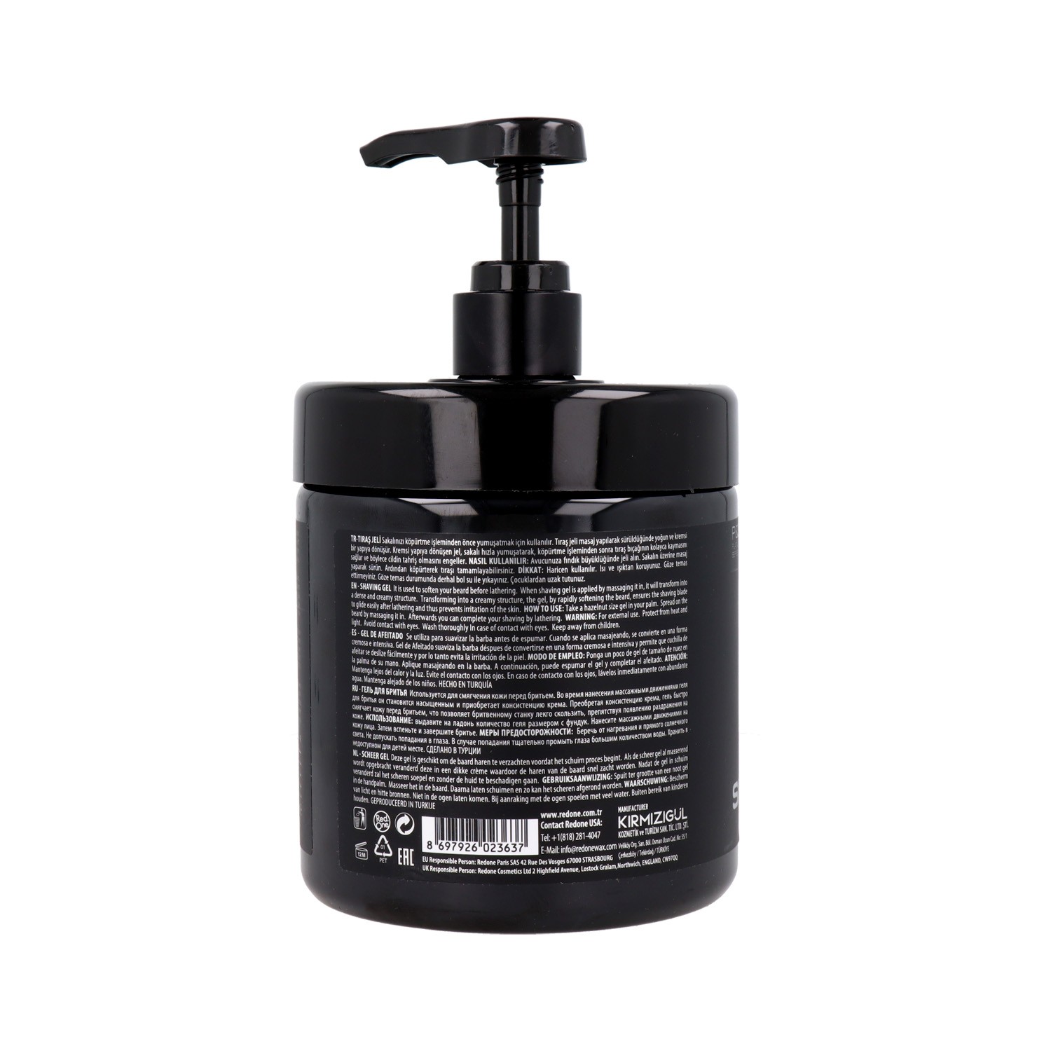 Red One Men Shaving Transparente Silver Gel 1000 ml