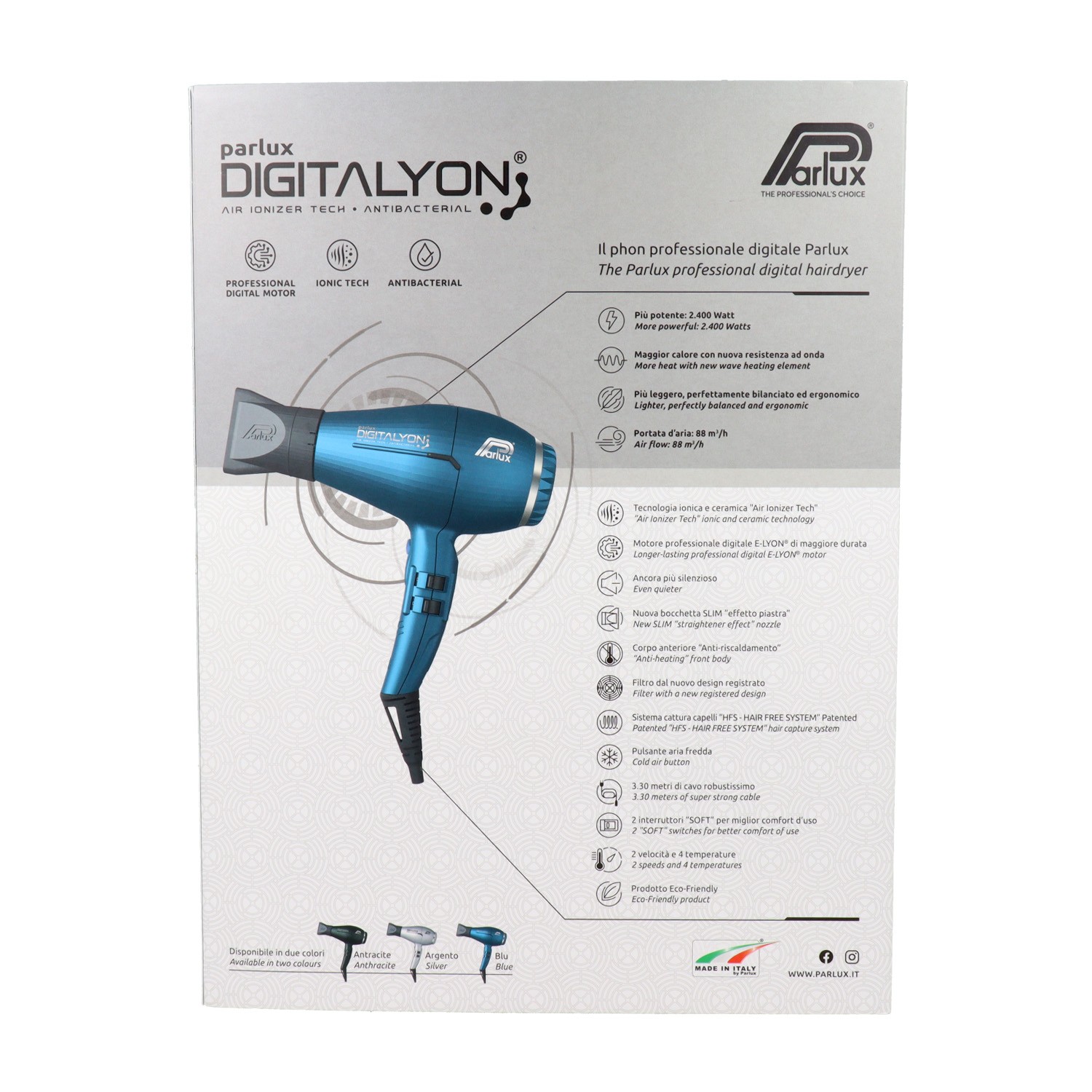 Parlux Digitalyon Azul Secador