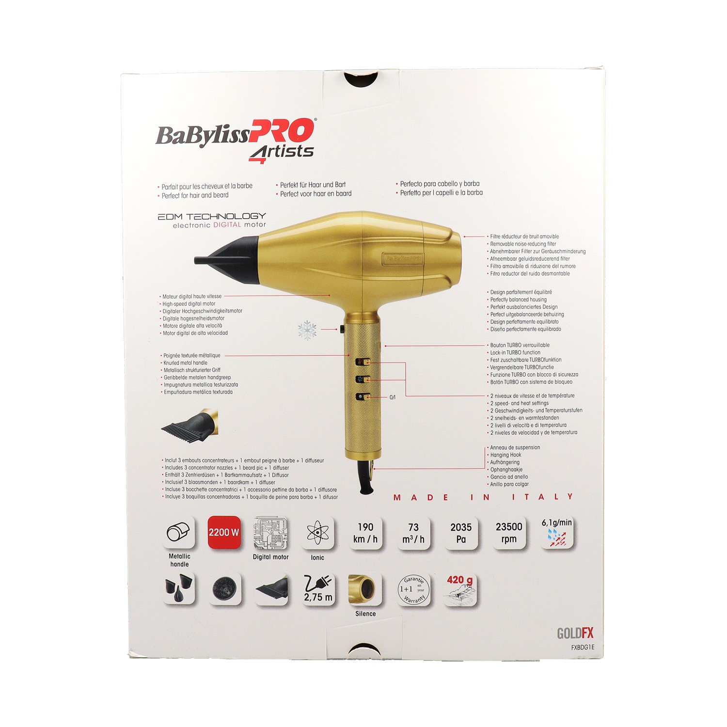 Babyliss Digital Goldfx Dryer 2200W