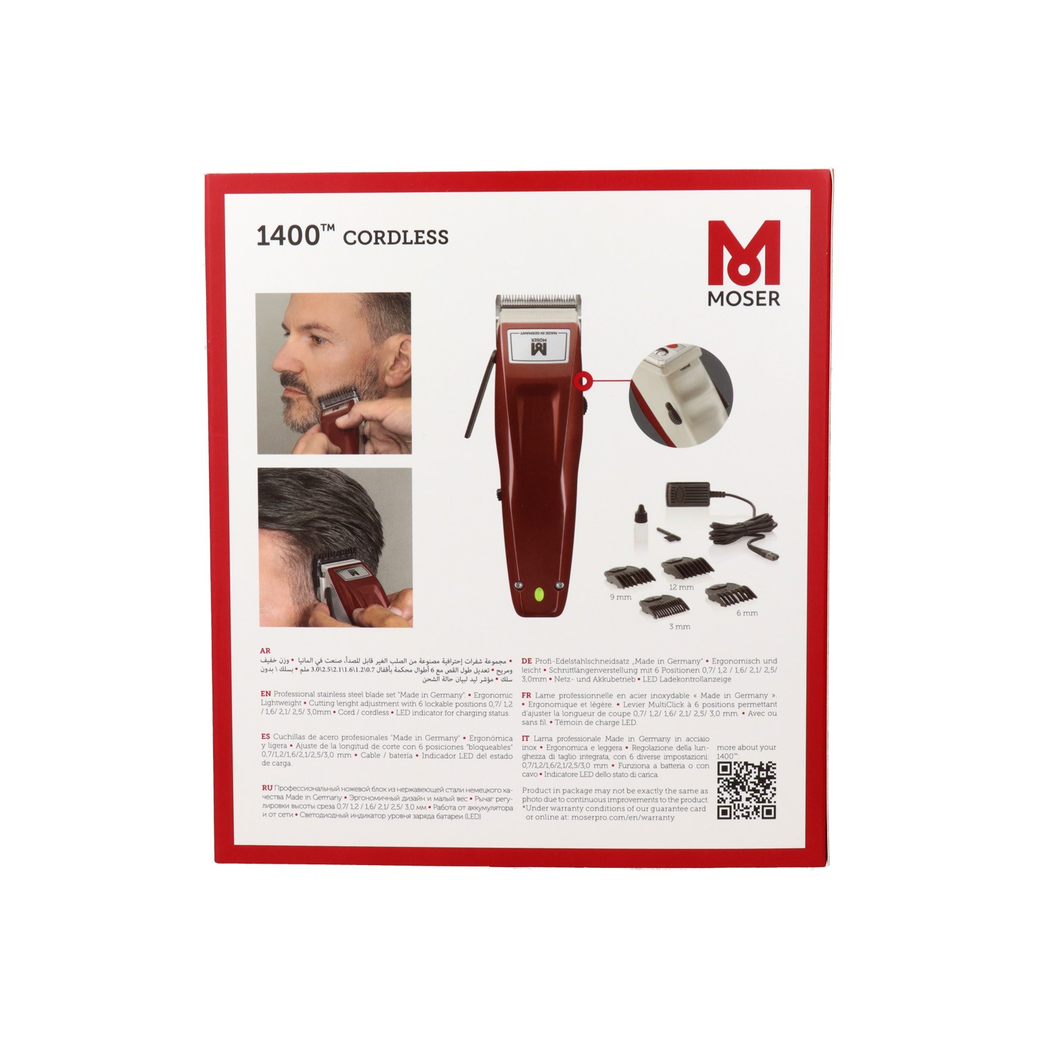 Moser 1400 Cordless Maquina Roja