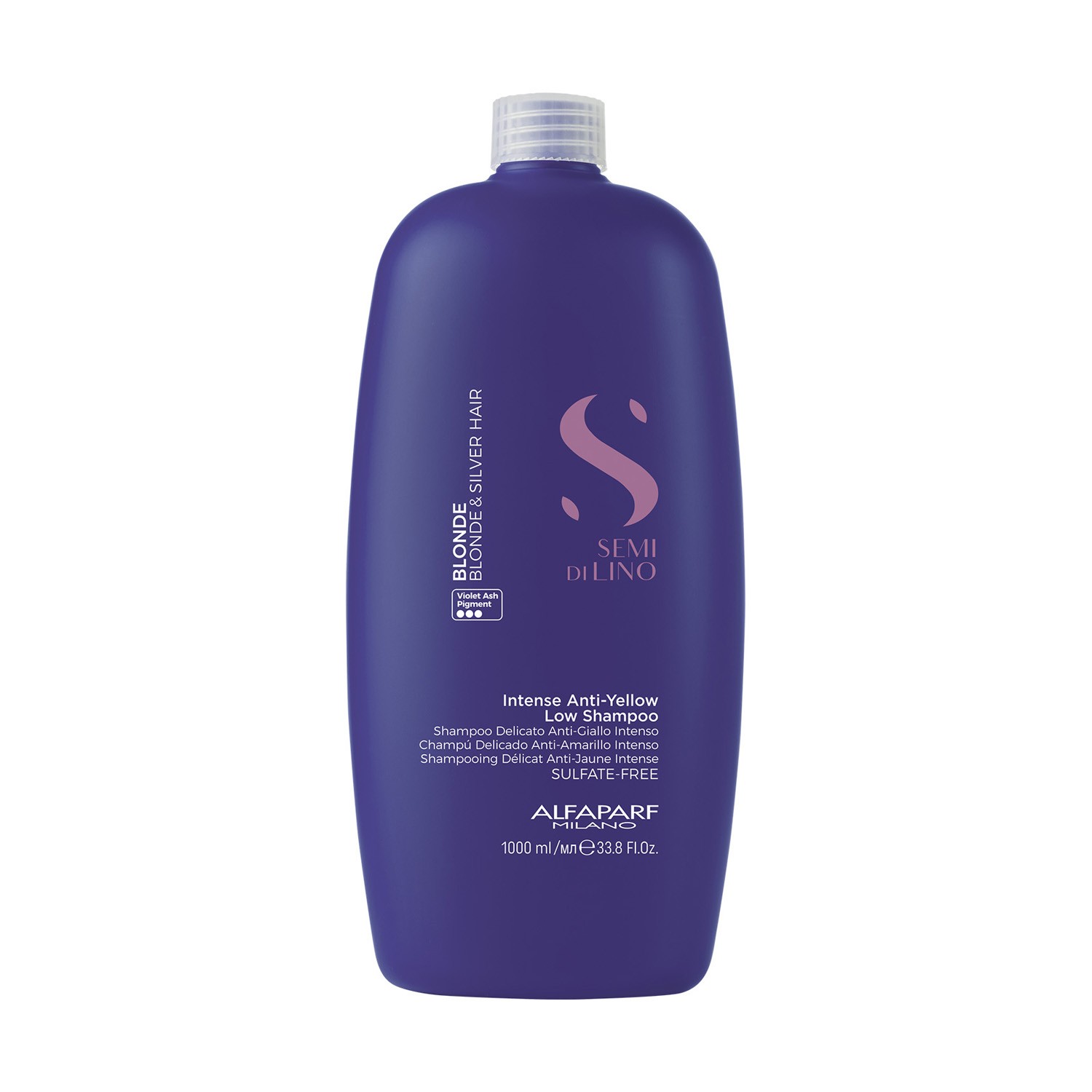 Alfaparf Semi di Lino Blonde Champú Delicado Anti-Amarillo Intenso 1000 ml Alfaparf Semi di Lino Blonde Champú Delicado Anti-Amarillo Intenso 1000 ml