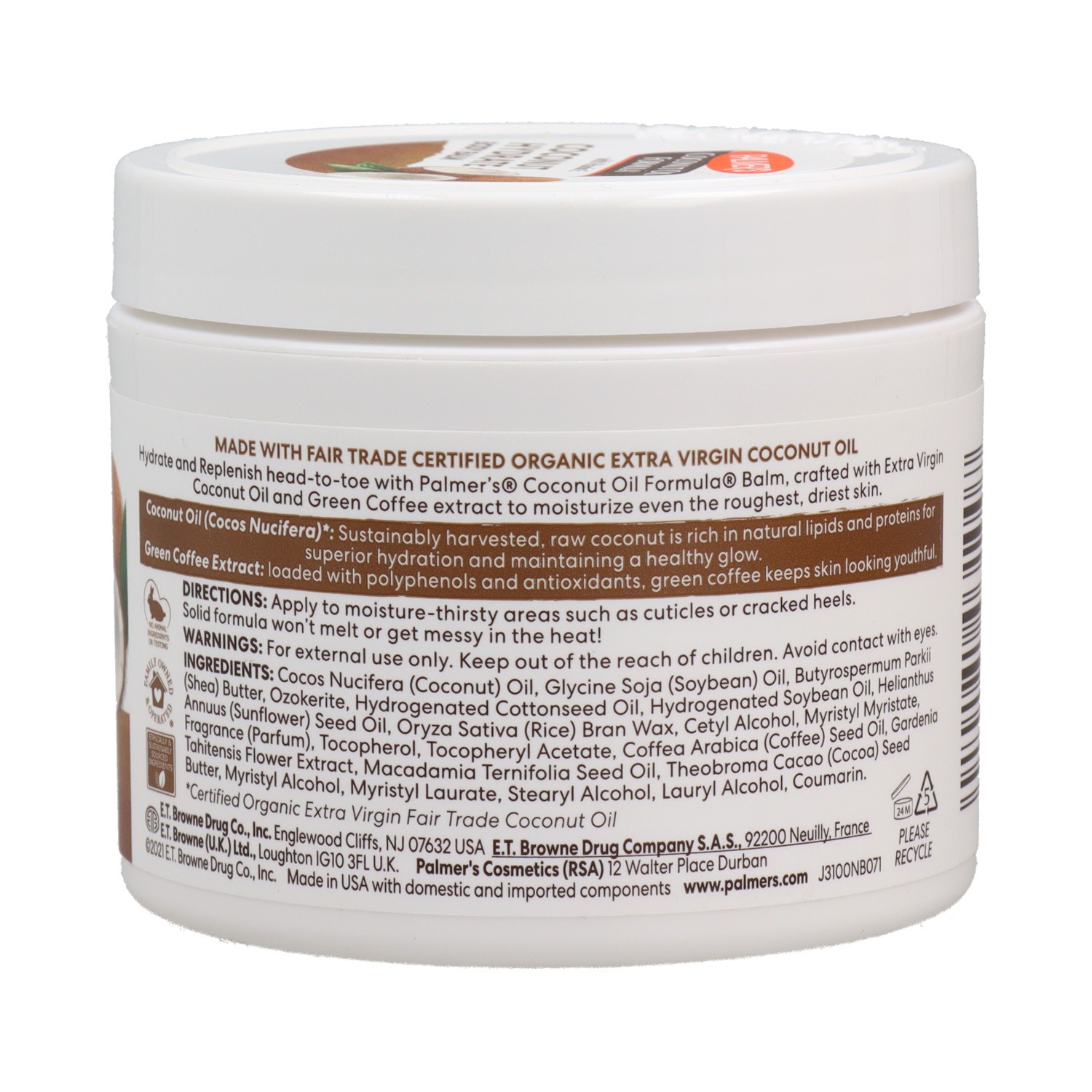 Palmers Coconut Oil Balm 100G (3100-6)