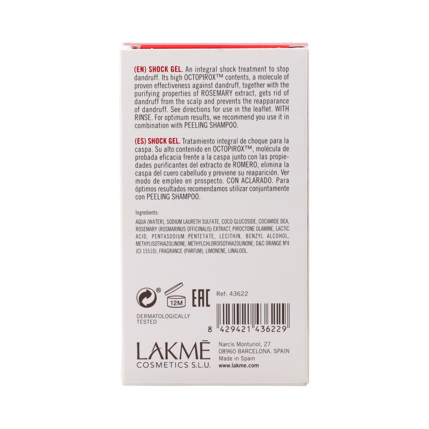 Lakme K.therapy Peeling Shock Gel 6u x 15 ml