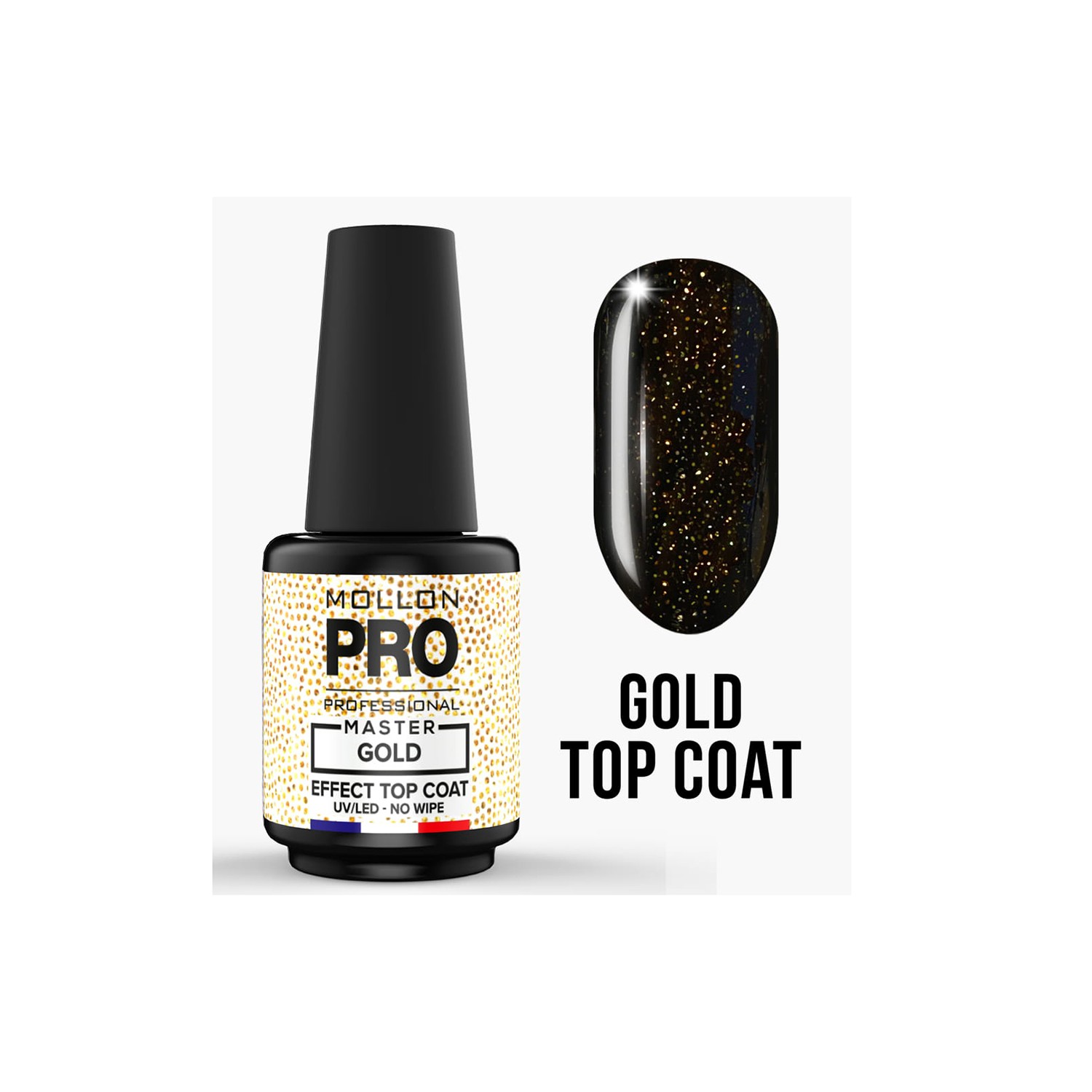 Mollon Pro Master Gold Effect Top Coat 12ml Mollon Pro Master Gold Effect Top Coat 12ml